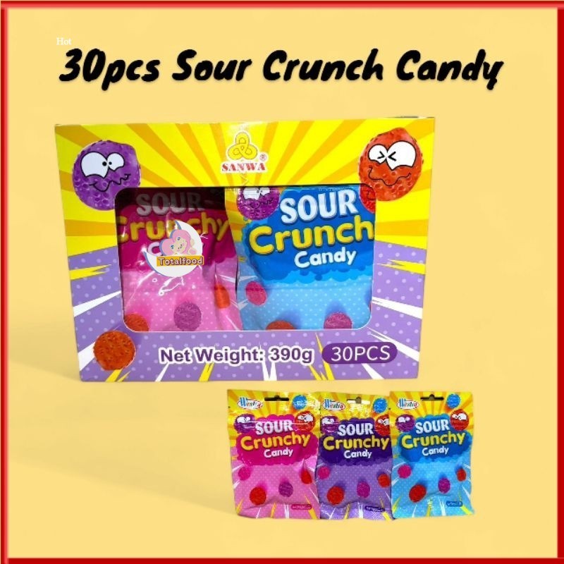 30pcs x13g Sanwa Weslsy Sour Crunch Candy Gula masam manis