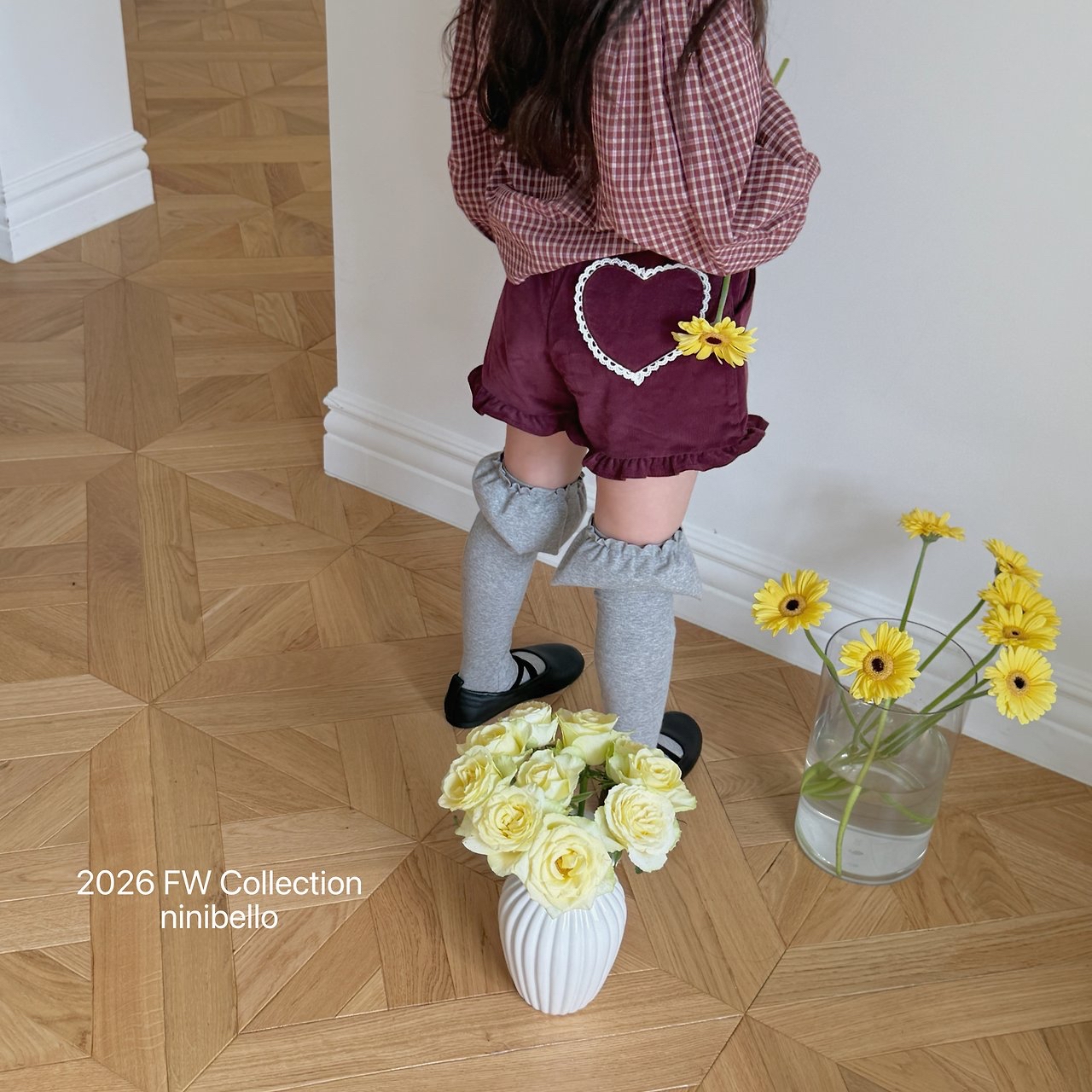 Ninibello | Heart Frill Corduroy Shorts 