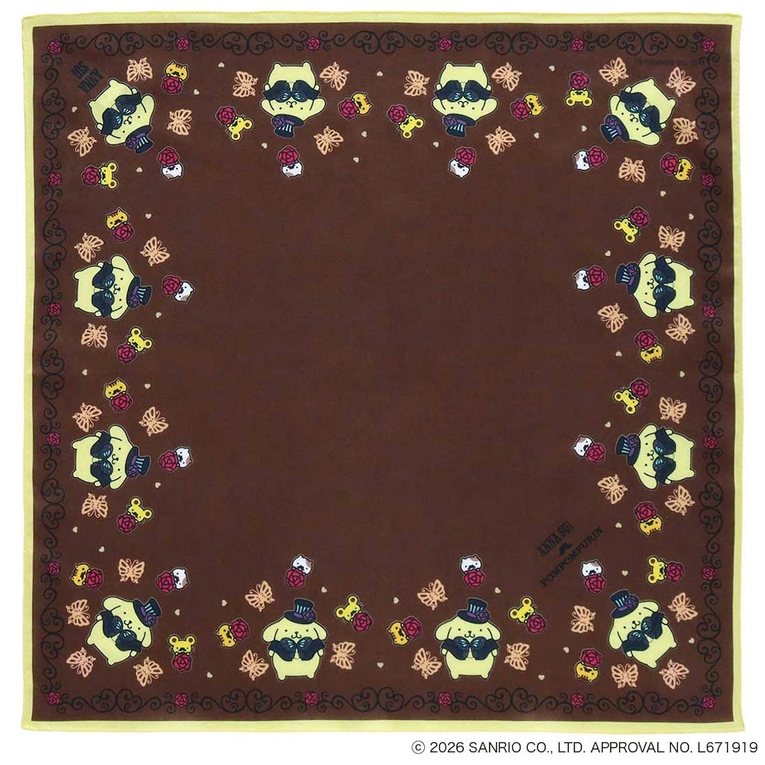 🎀【預訂】. Anna Sui x Pompompurin 印花手帕 B