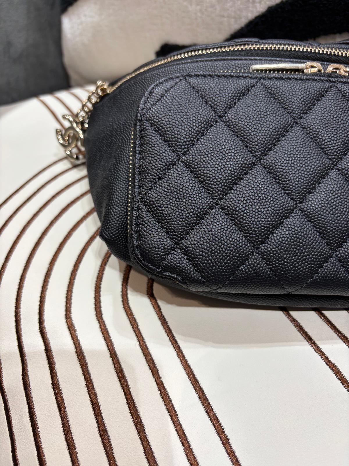 Chanel Waist Bag AS0987, Belt Bag hobo 黑色荔枝牛皮 100%Authentic,98%new  ✅28card✅塵袋✅BOX 