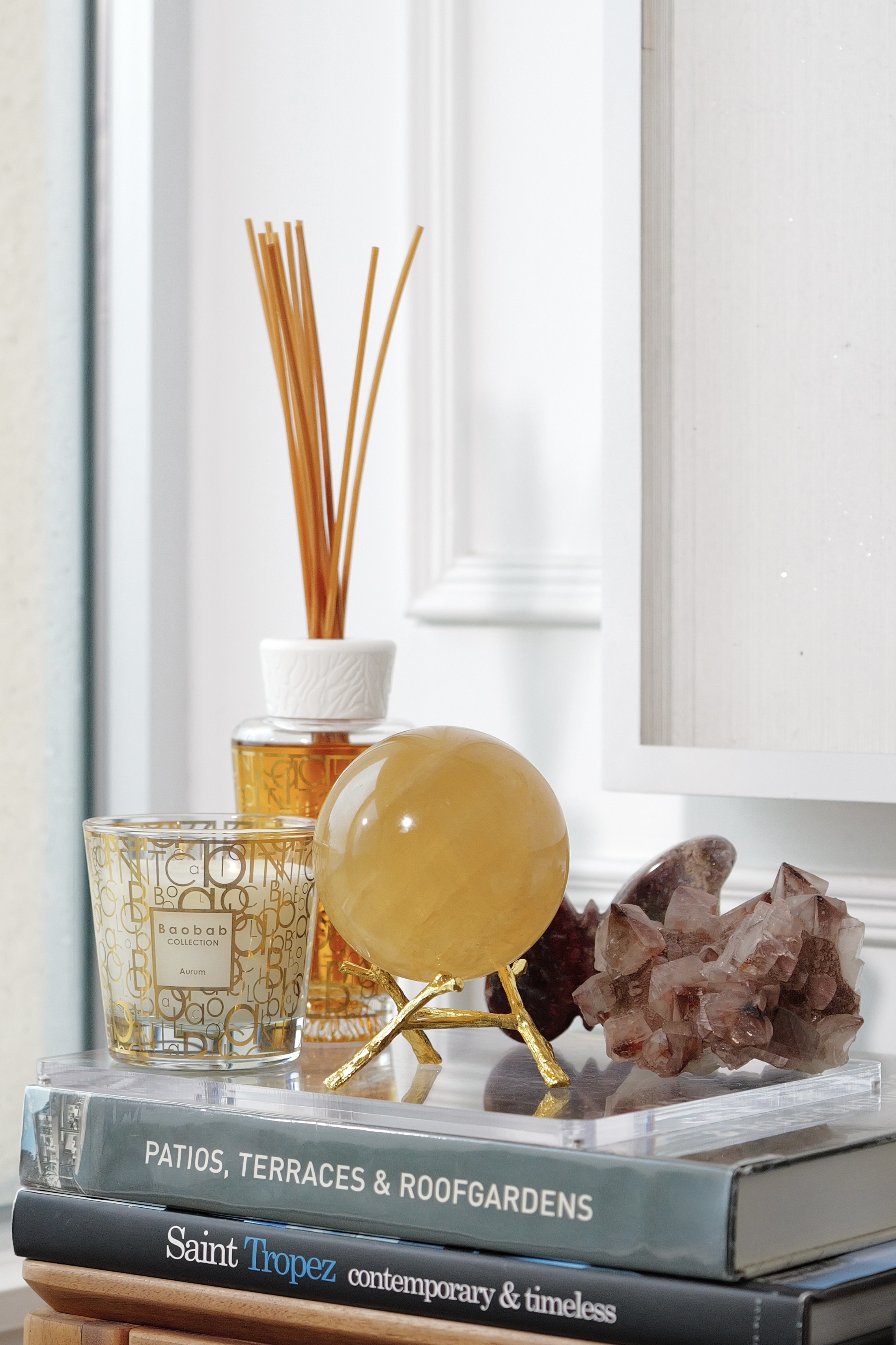 ༒ 9.2cm 1.1Kg+ 黃方解石球༒ CA.a086C28G1J6A-RA*68N