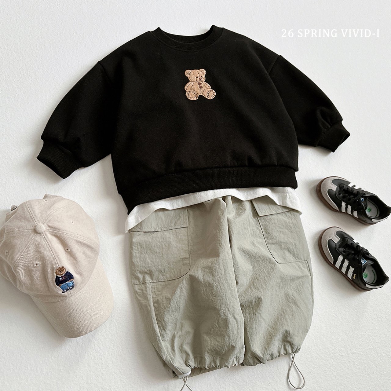 🌸預訂 韓國直送🌸🇰🇷VIVIDI三色動物刺繡貼花寬鬆衛衣