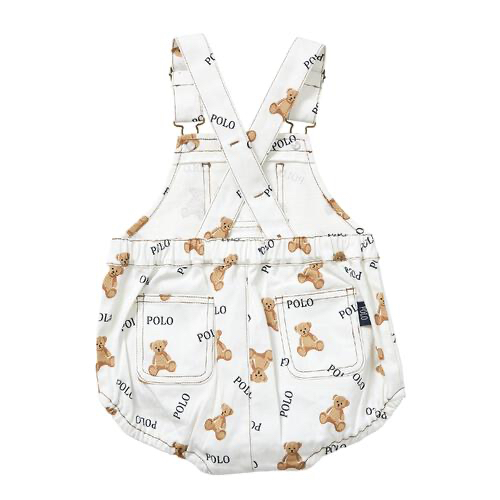 🇯🇵預訂 日本直送🇯🇵Polo Baby小熊滿印吊帶工人包屁褲