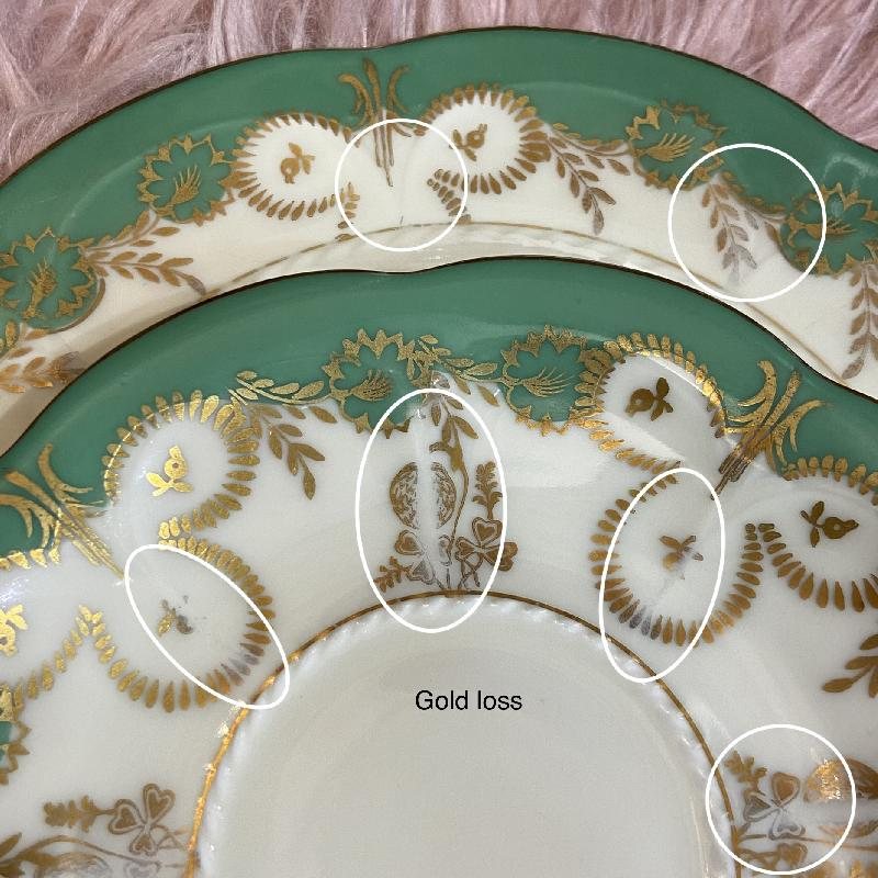 C.a.1939 - 1945 German Hutschenreuther Hohenberg Green Tea Set (MW112)