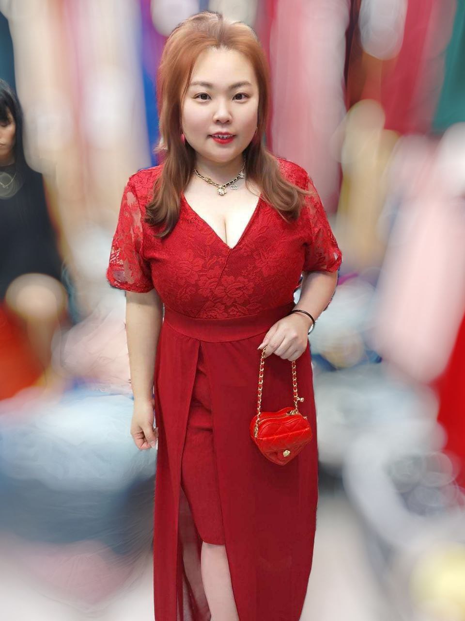 E01/EE0124  蕾丝V领长纱礼服