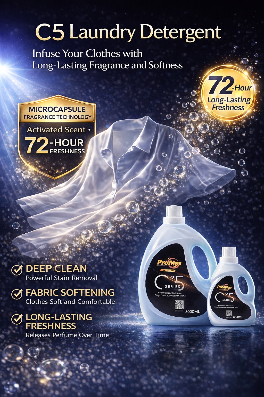 ProMas Detergent (Summer & C'5) 1000ML (Buy 1 Get 1 Free) – Total 2000ML 