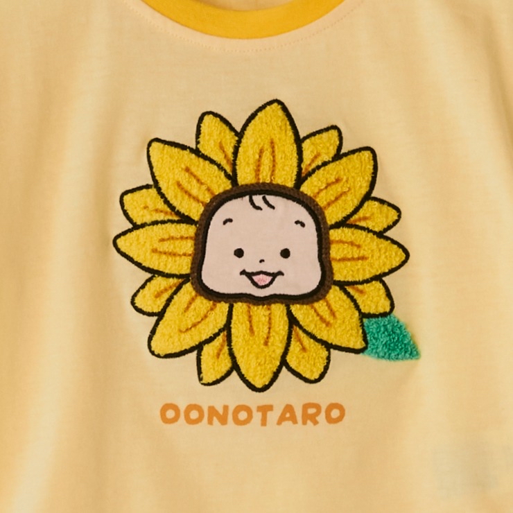 🇯🇵限量預訂 日本直送🇯🇵Oonotaro人物向日葵毛毛刺繡貼花短袖T恤