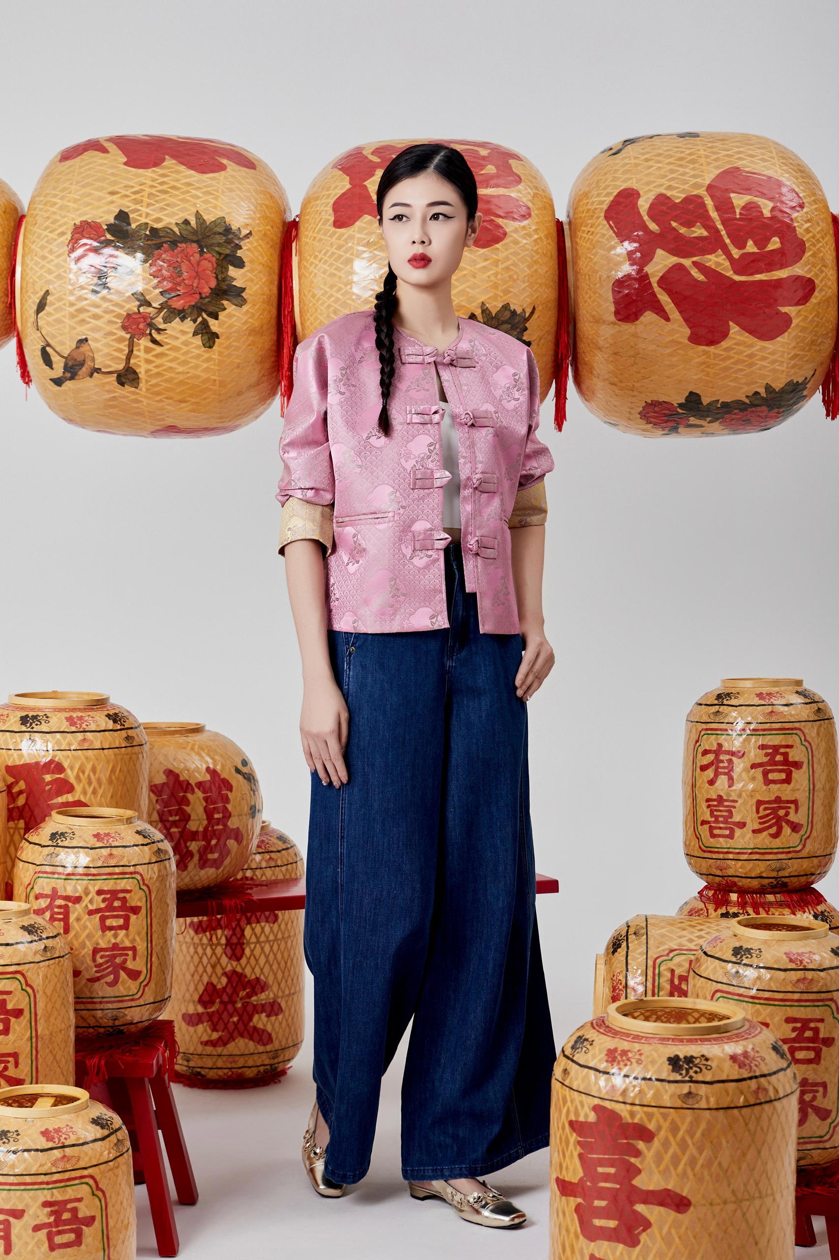 精致图案旗袍外套 2635