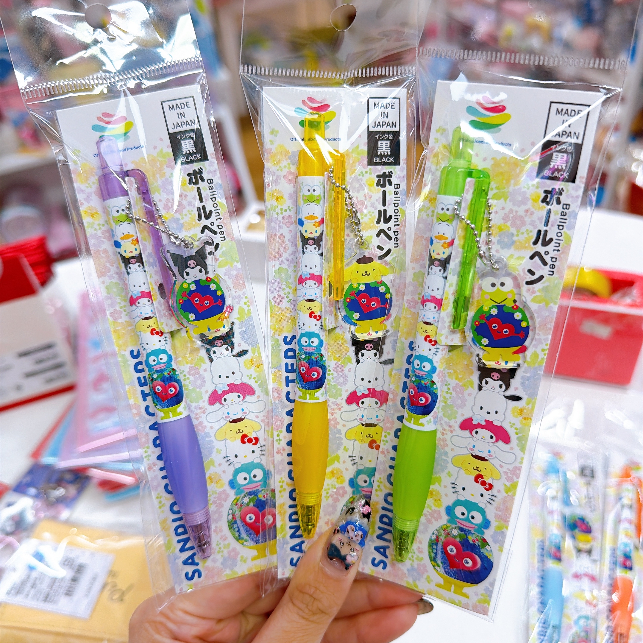 日本直送本製造sanrio黑色原子筆