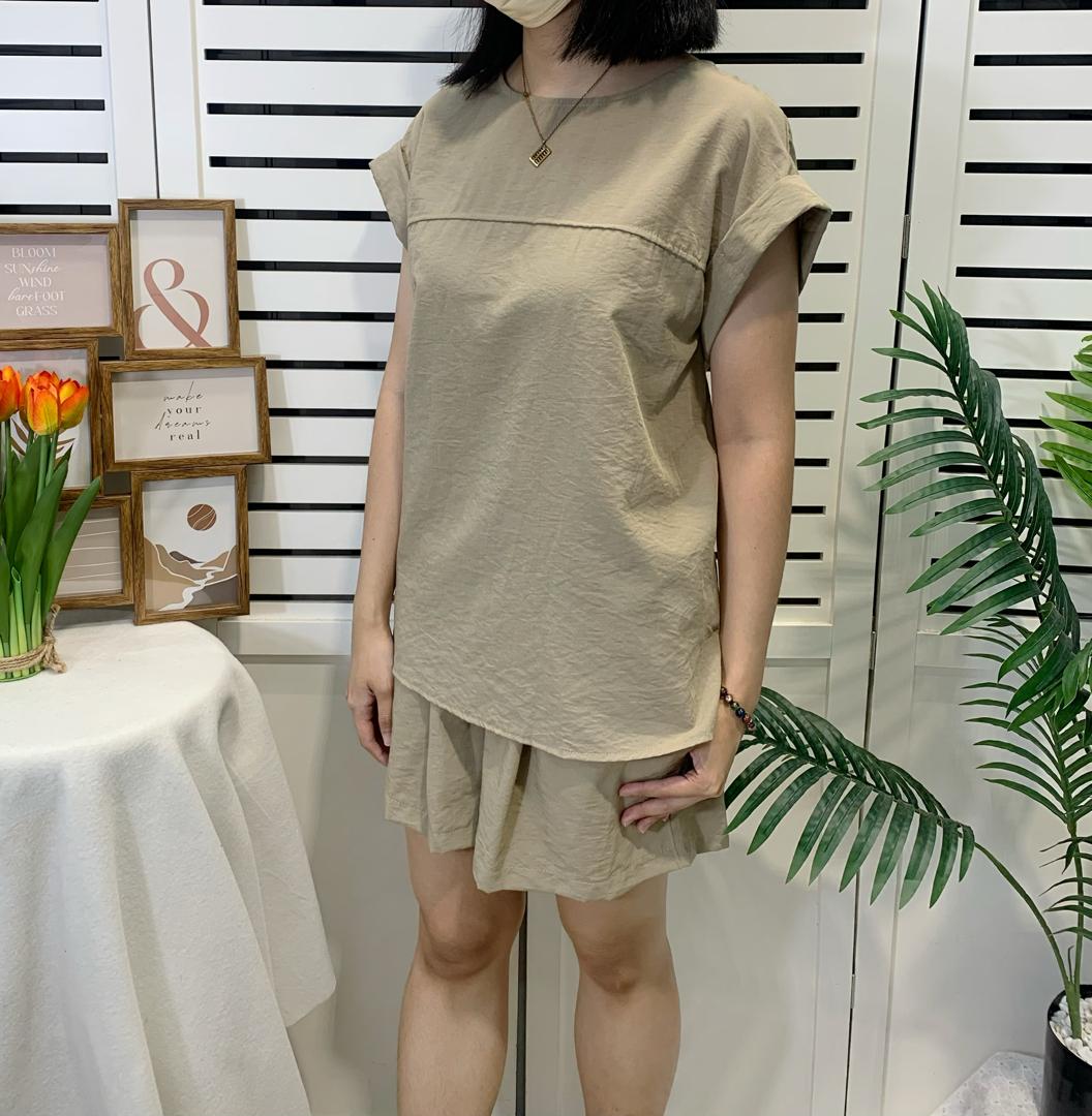 8173 Round Neck Back Button With RB S/Pant 