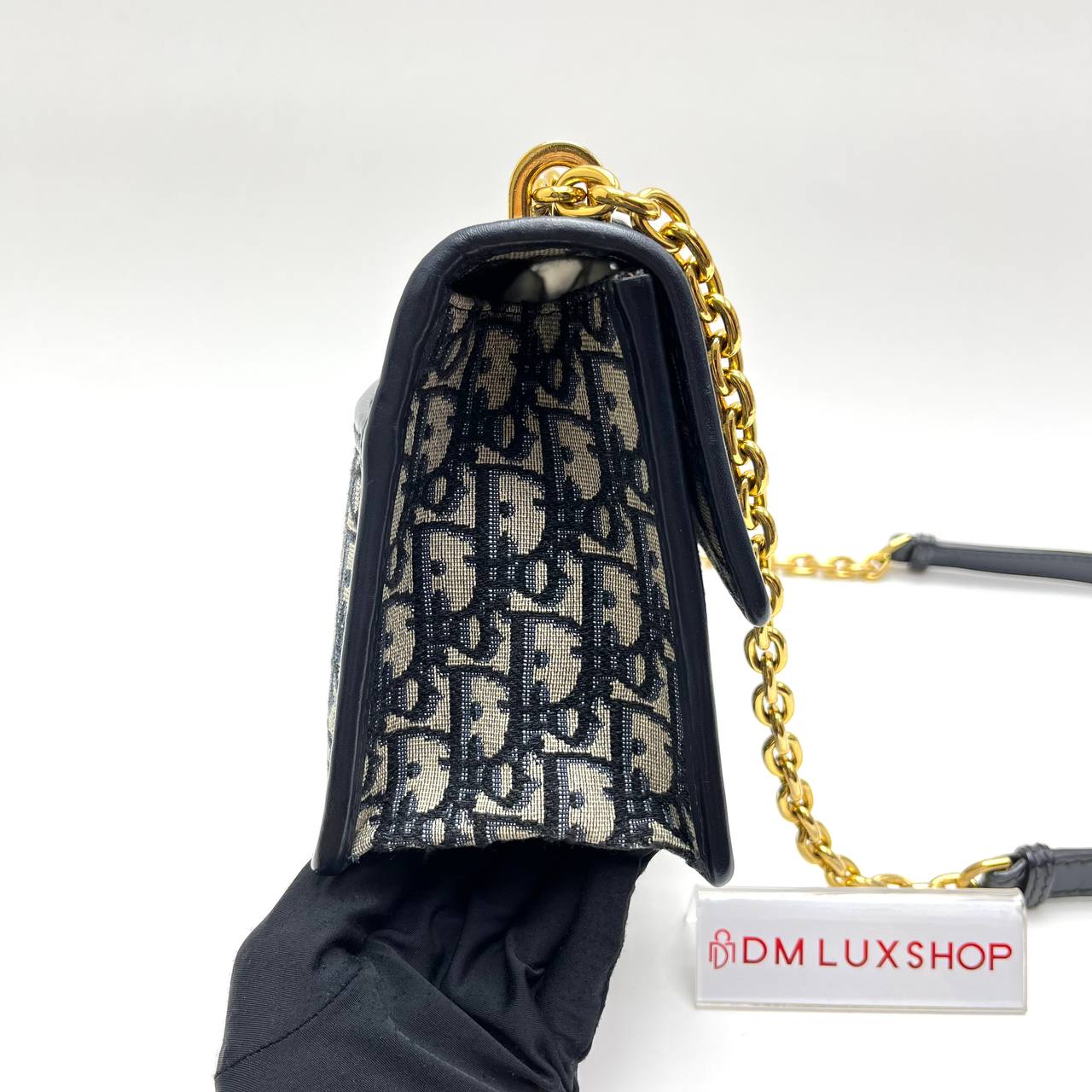 Dior Blue Oblique 30 Montaigne w/ Chain