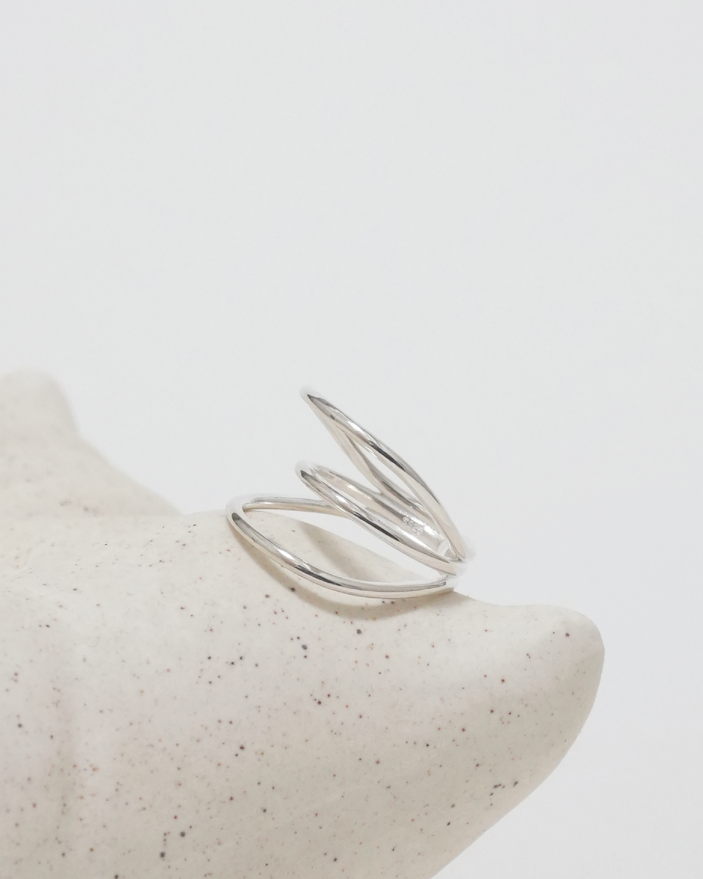 Elegant Arc Layered Ring