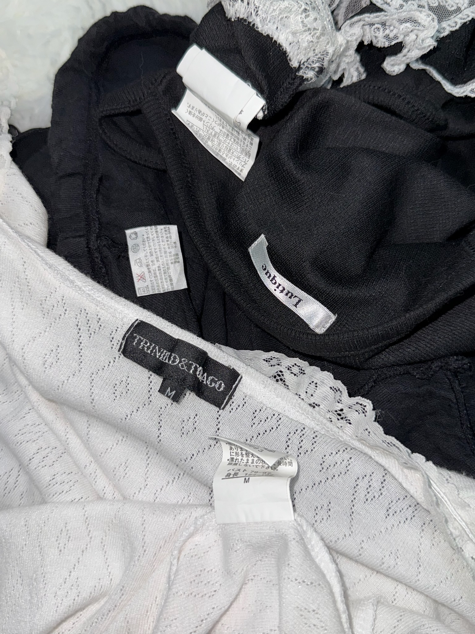 Black & White Lace Bow Set