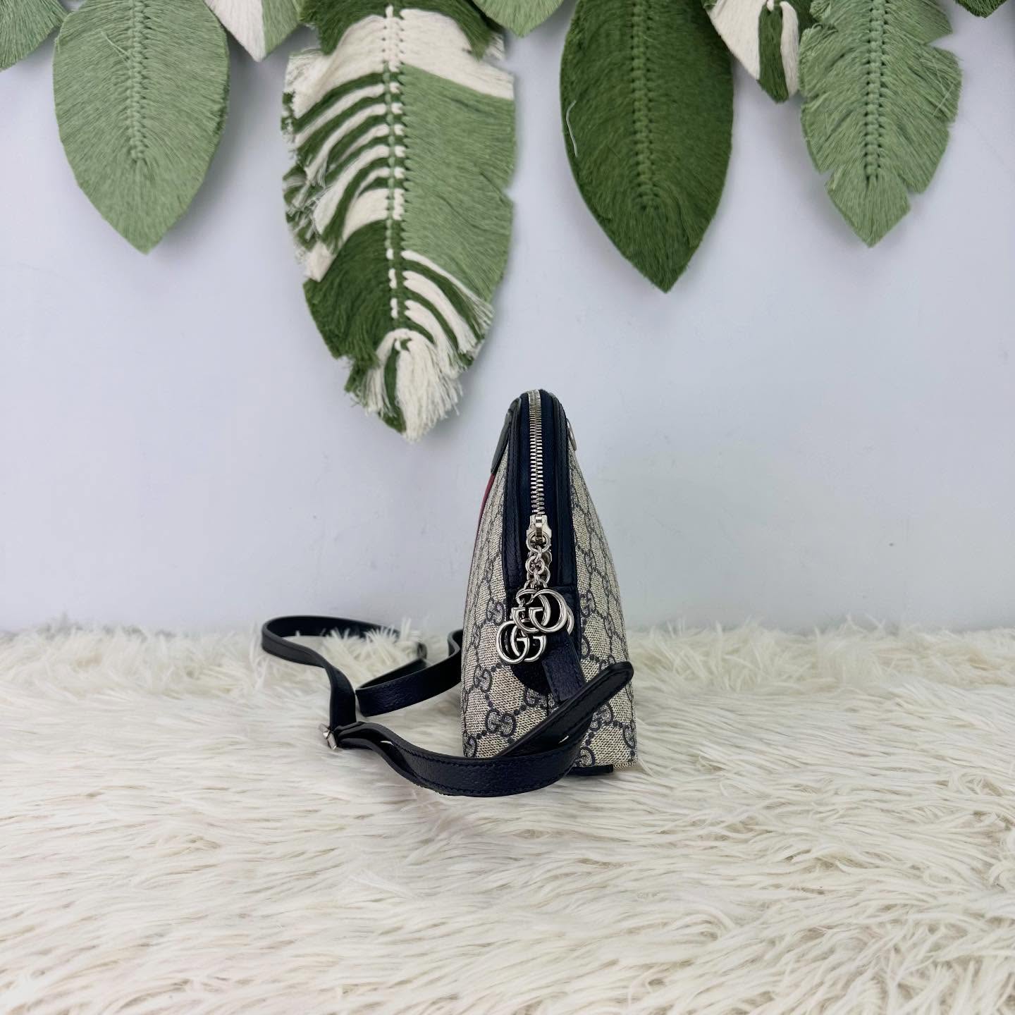 GUCCI🤍PRE OWNED Ophidia 藍色貝殼包 單肩斜肩包💙