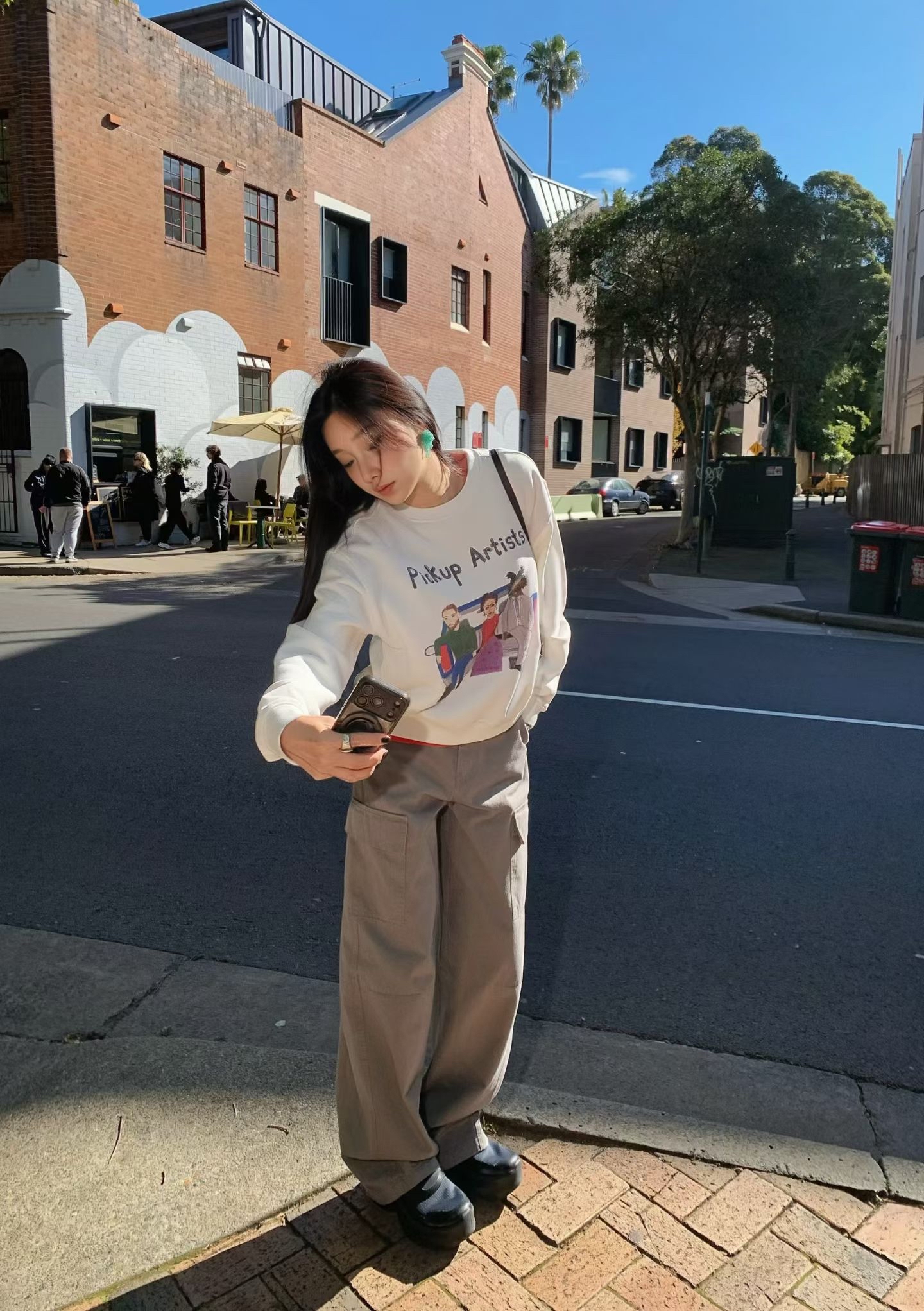 Artistic print sweatshirt