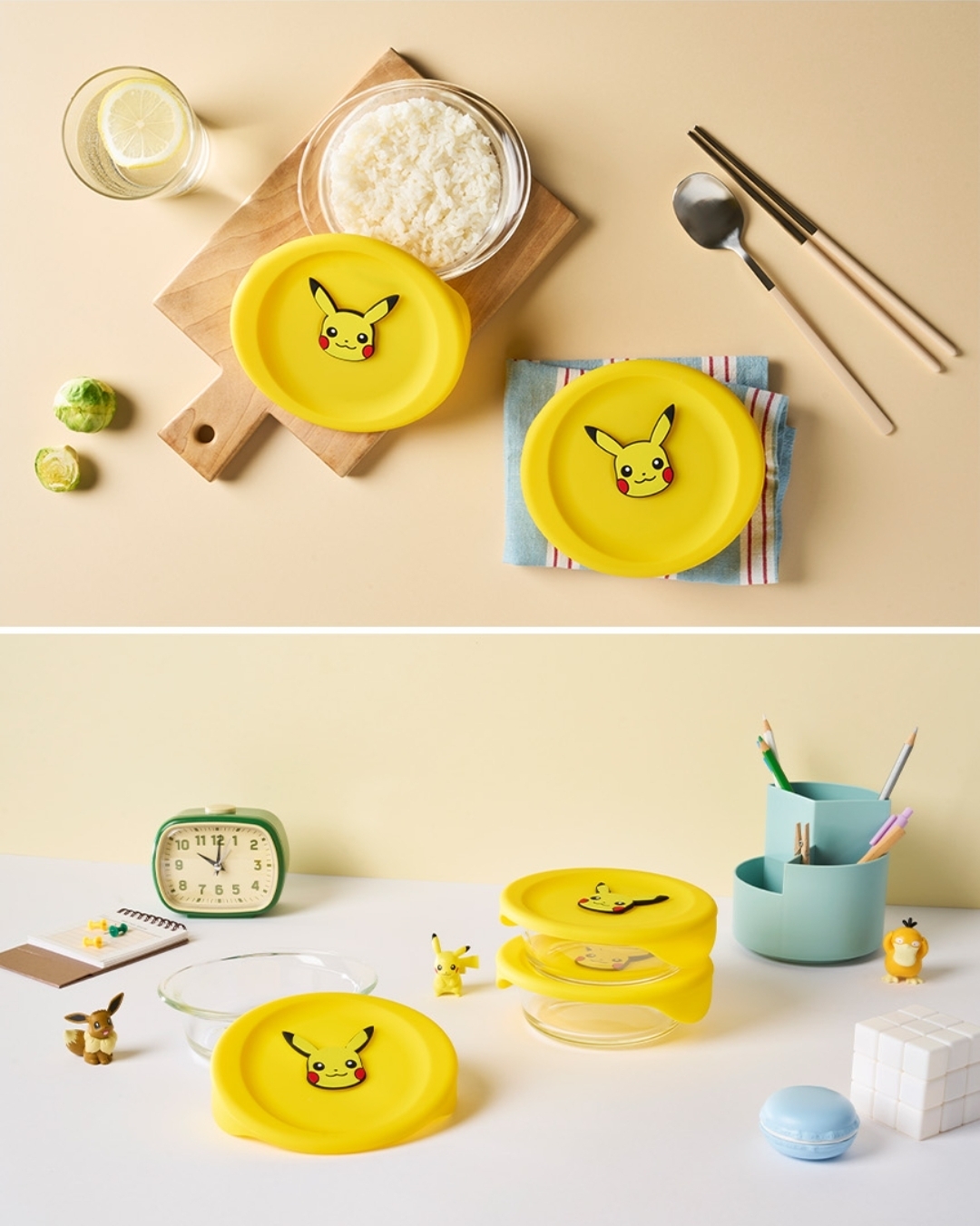 LocknLock x Pokémon 嬰兒輔食品容器| 355ml 比卡超(1套3個)