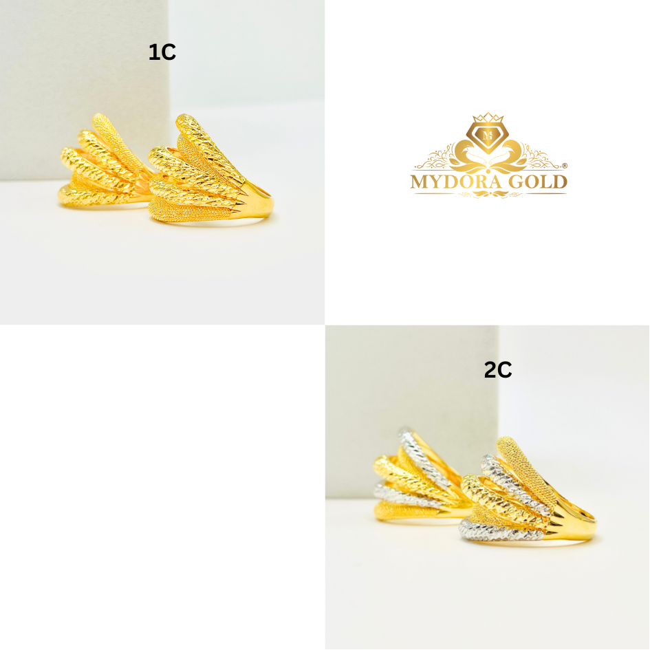 MYDORA Cincin Adira Pahat Pasir Exclusive 5 Layer (5G) l EMAS 916/22K