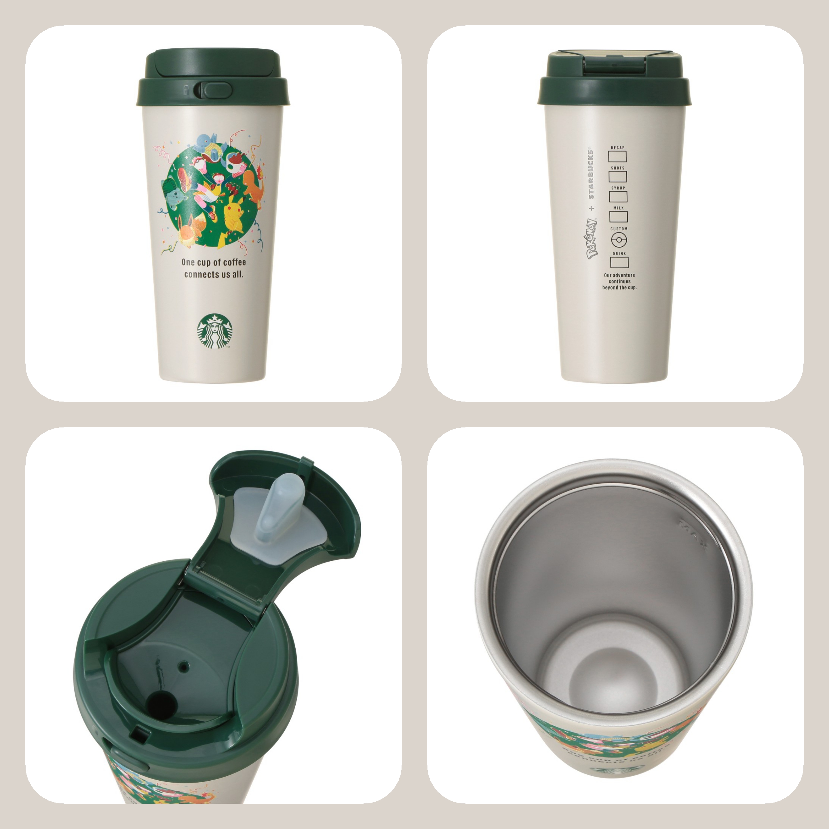 《限量發售》《日本 🇯🇵  POKÉMON + STARBUCKS系列》【不鏽鋼保溫杯 473ml  共6款】
