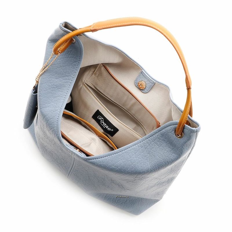 《現貨》日本firano圓形曲線手提包(藍色)