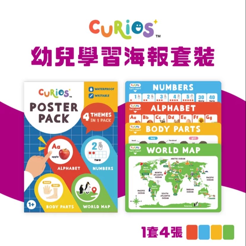 Curios Poster Pack 幼兒學習海報套裝