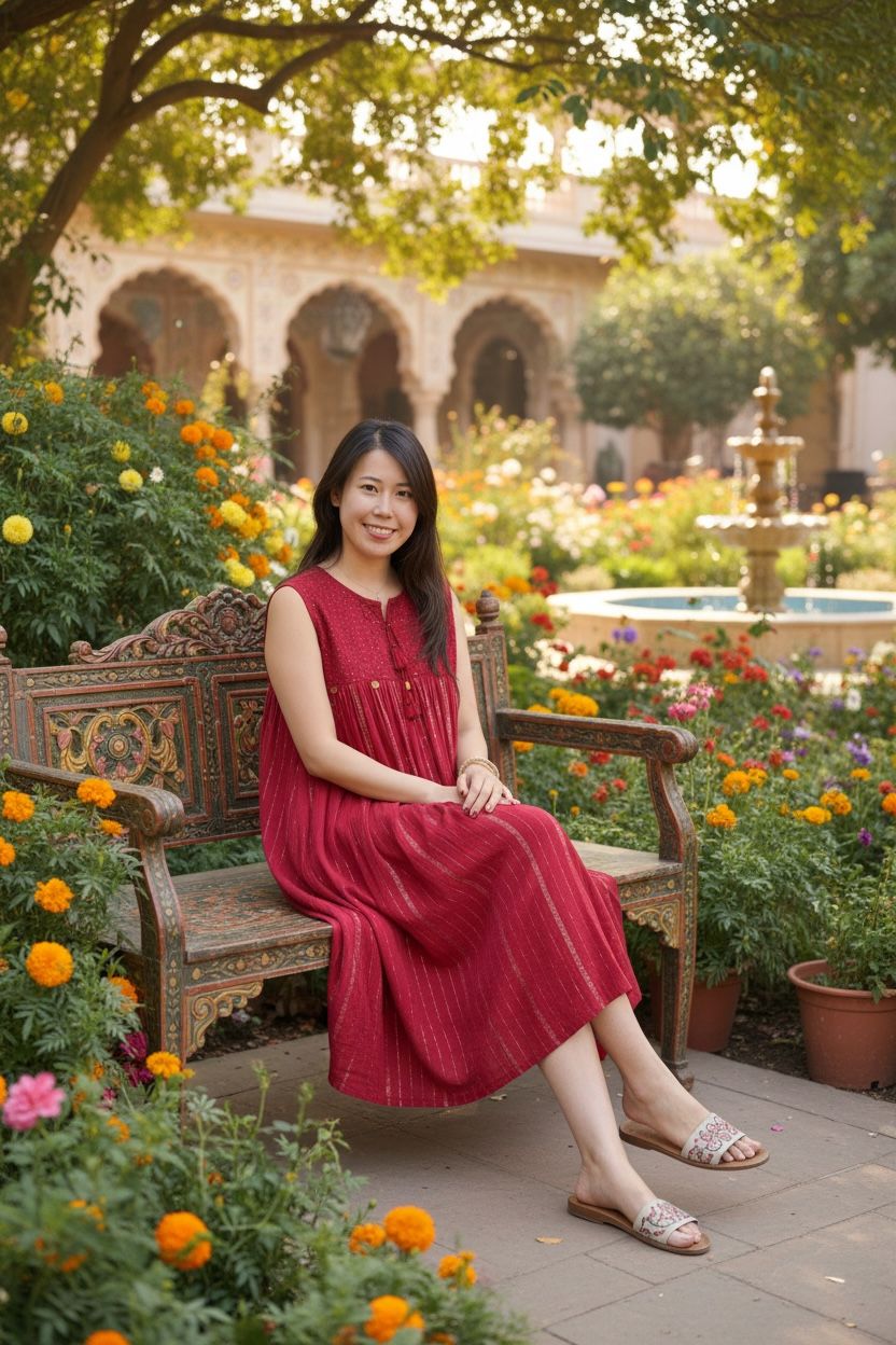 1667 Cherry Red with Silver Lining Sleeveless OP 46"