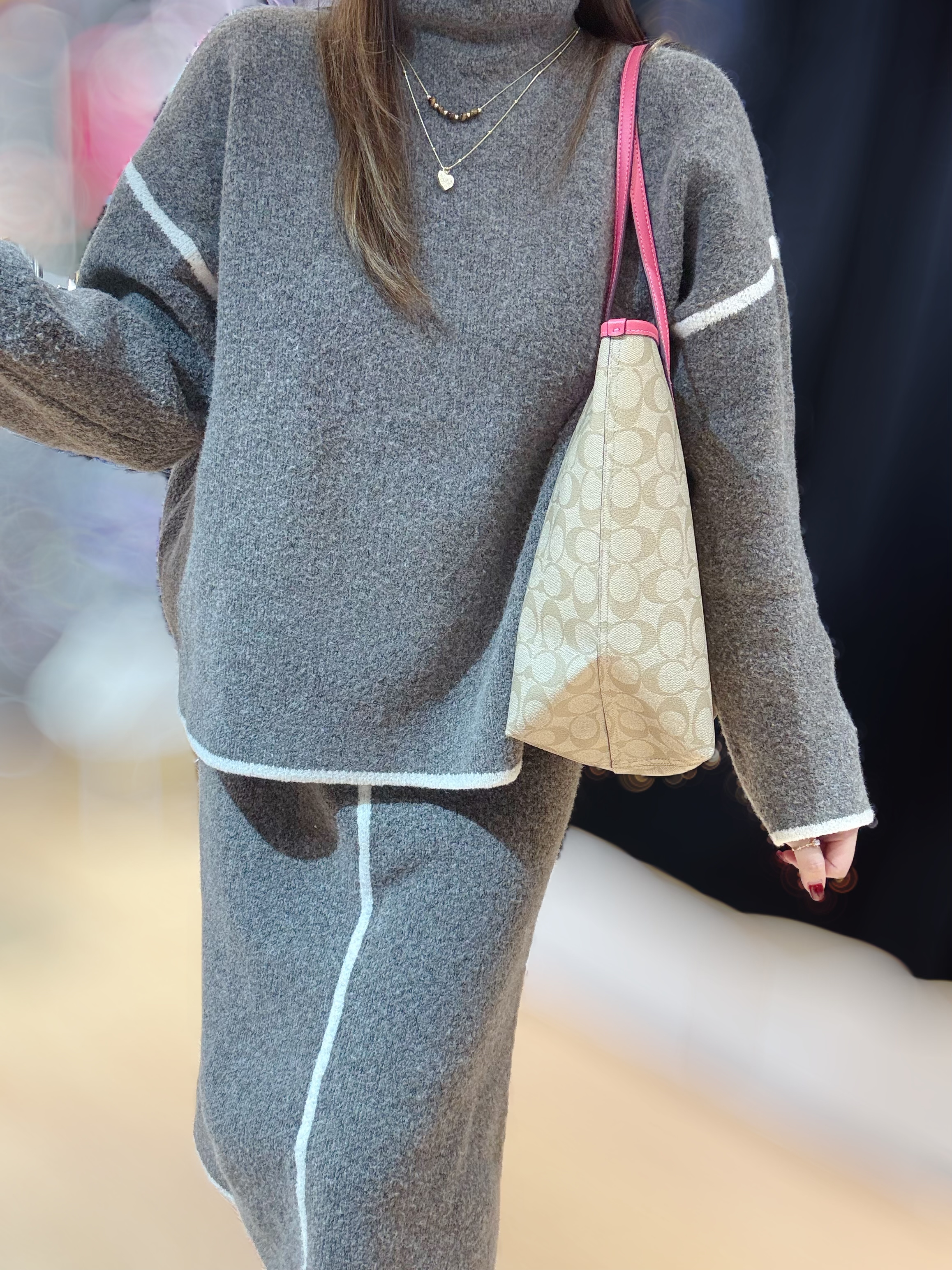 Coach City tote white/m/fuxia