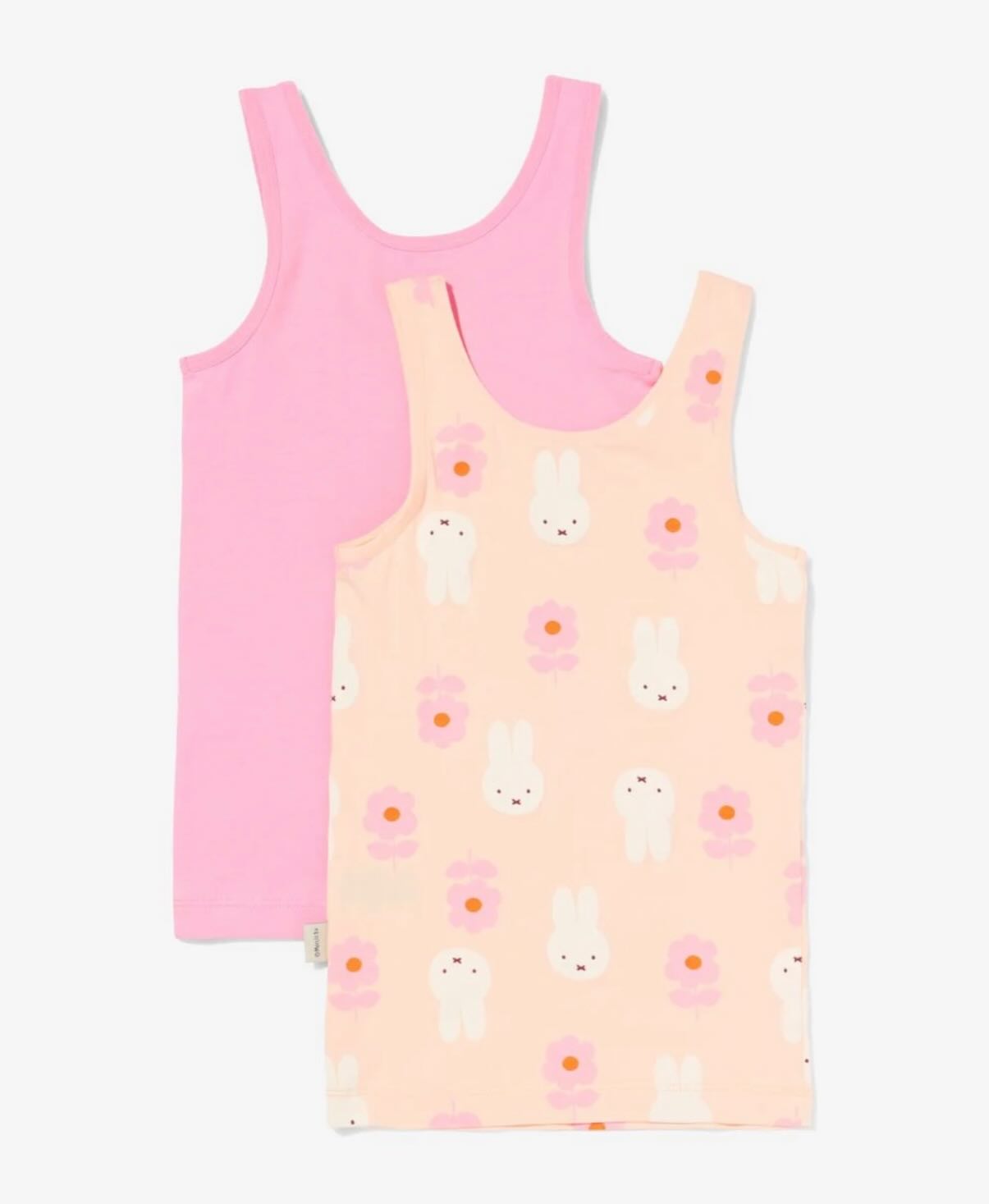 Miffy kids singlets set of 2 (peach & pink) 
