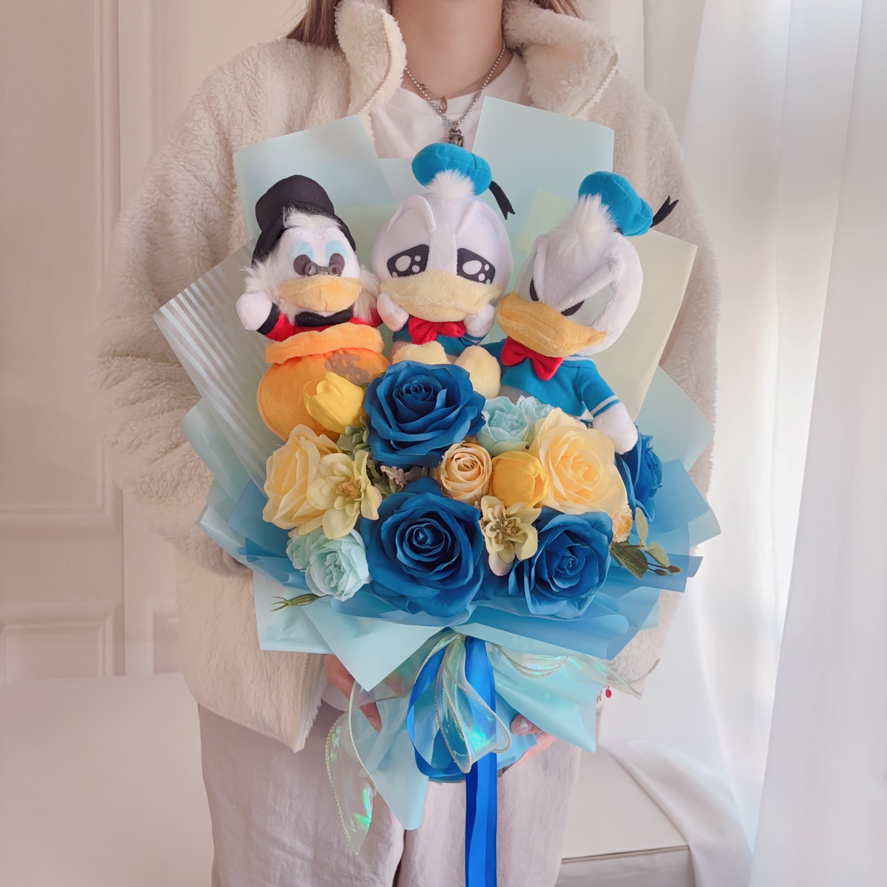 (現貨)唐老鴨公仔花 現貨價