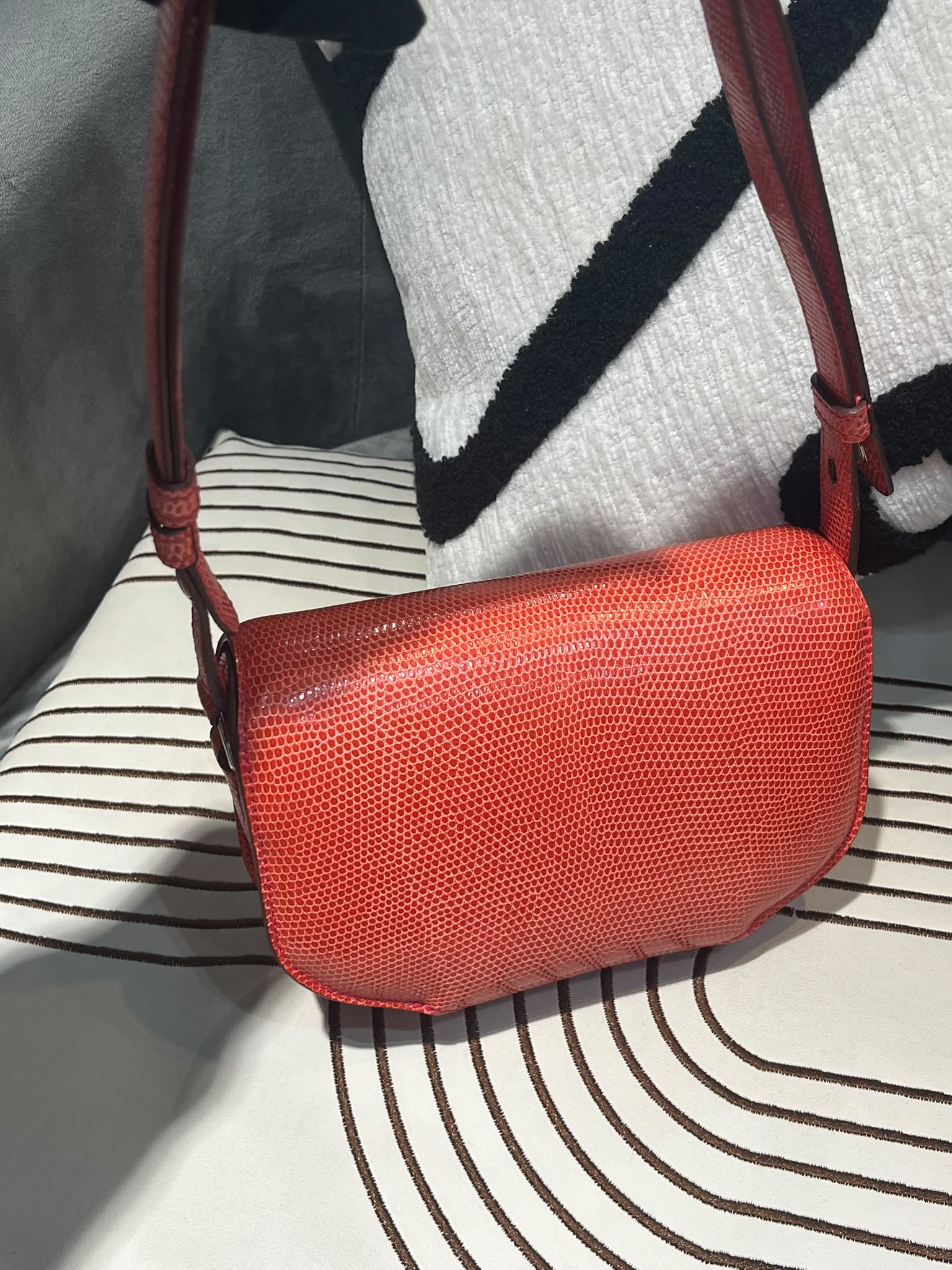 Hermes Varanus Niloticus Lizard Cherche Midi 18 100%Authentic, 98%New ☑️Dust bag