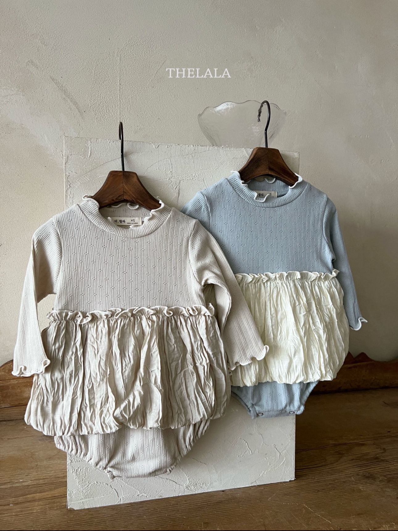 🌸預訂 韓國直送🌸🇰🇷THELALA兩色皺褶裙擺長袖包屁衣