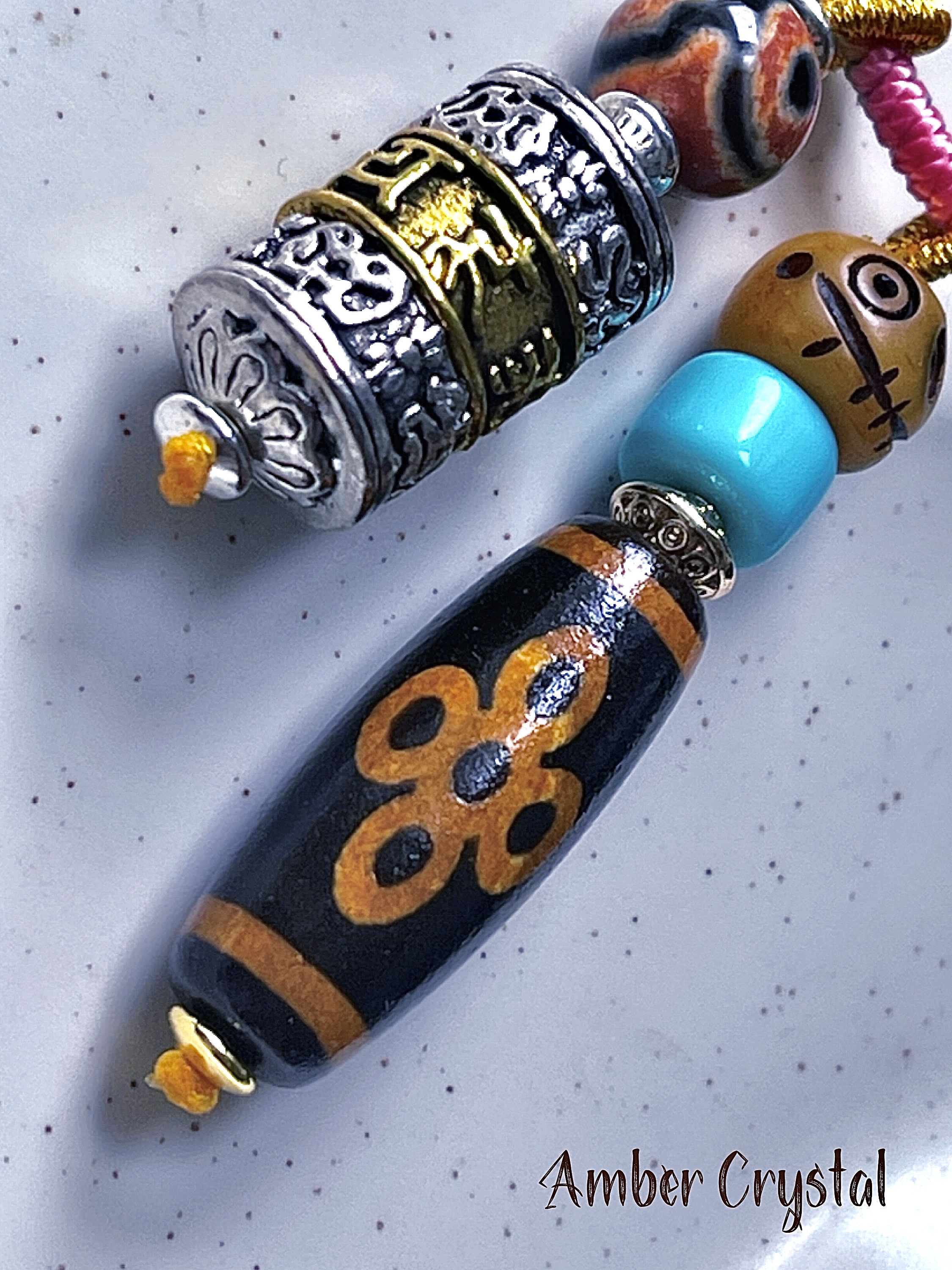 五眼閃電天珠 六字真言