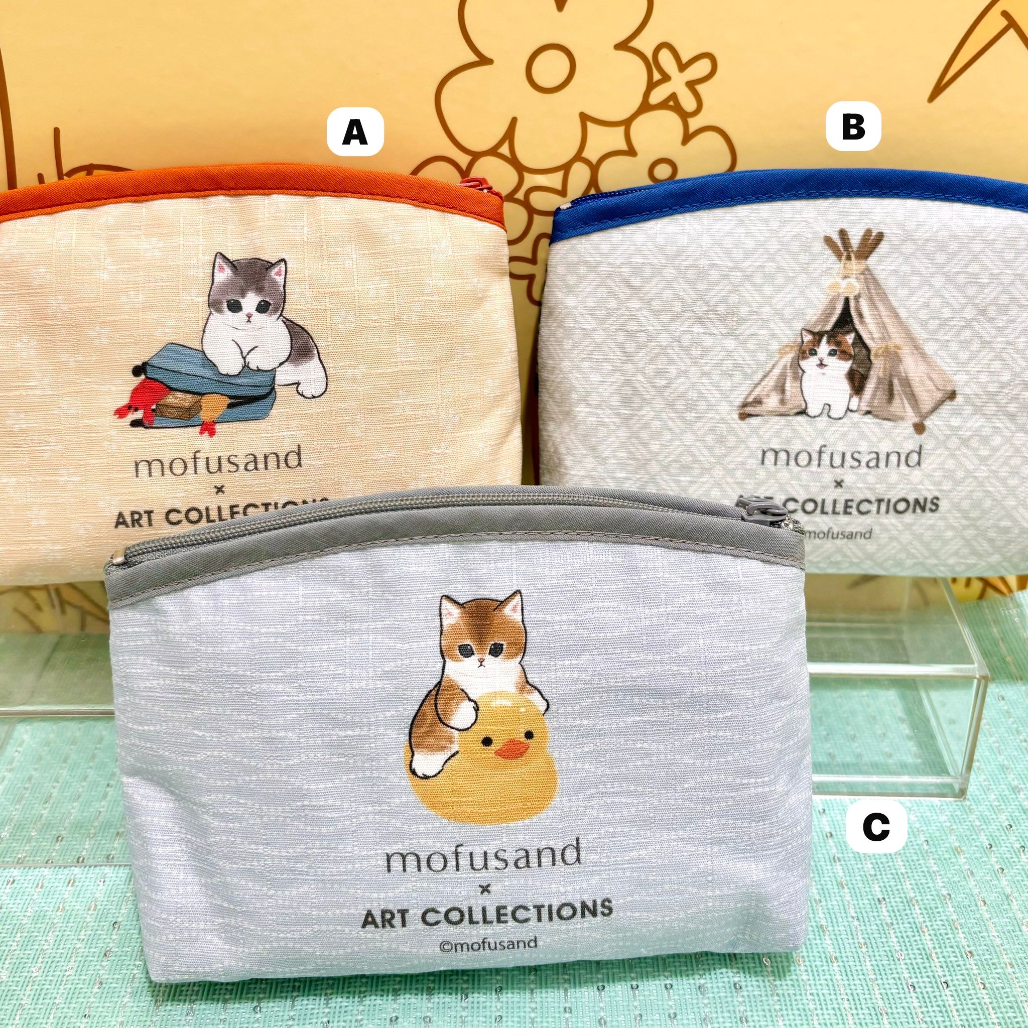 日本Mofusand ART COLLECTION 系列化妝袋