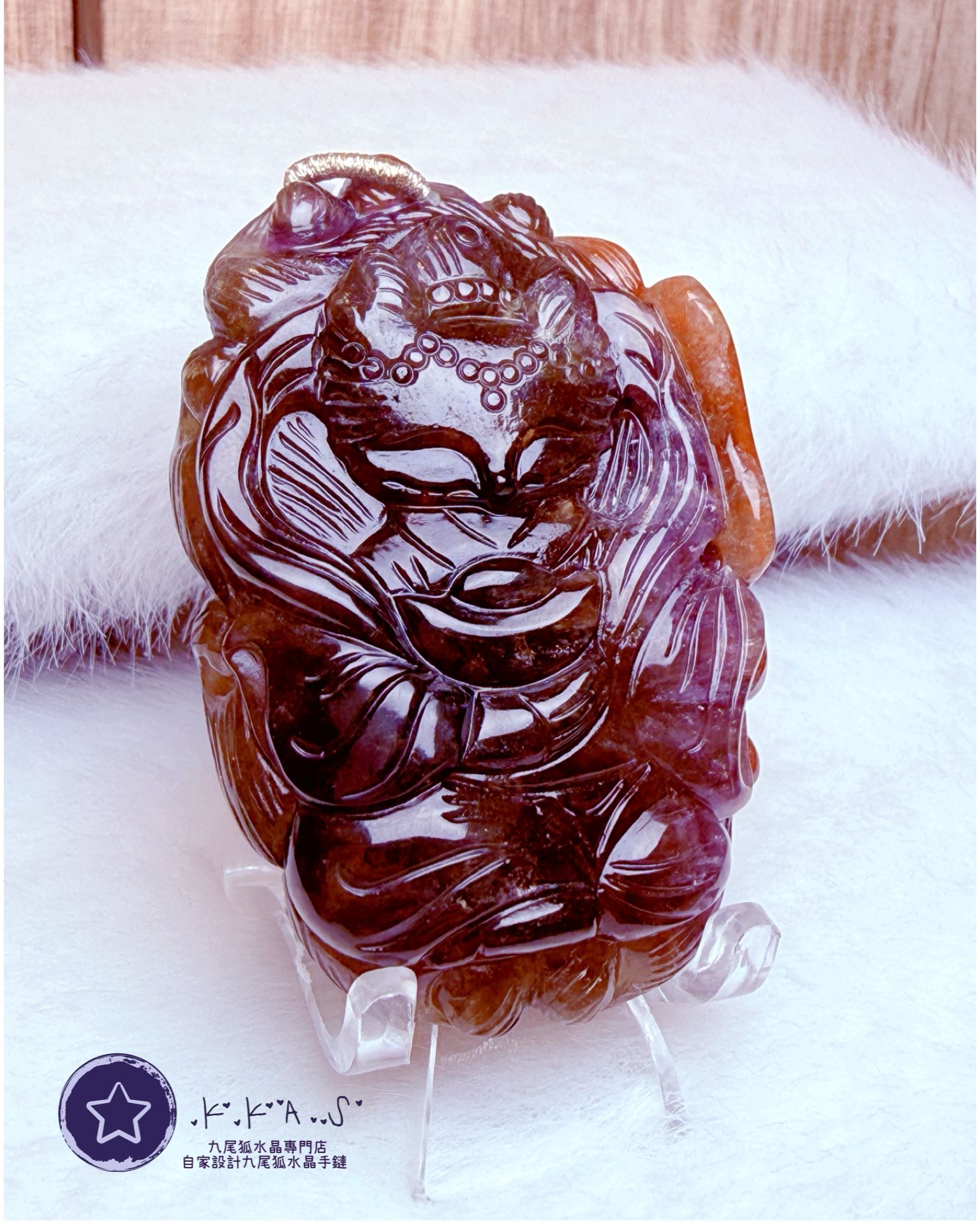 K00183 紅極光23 元寶狐娘娘 - 吊墜