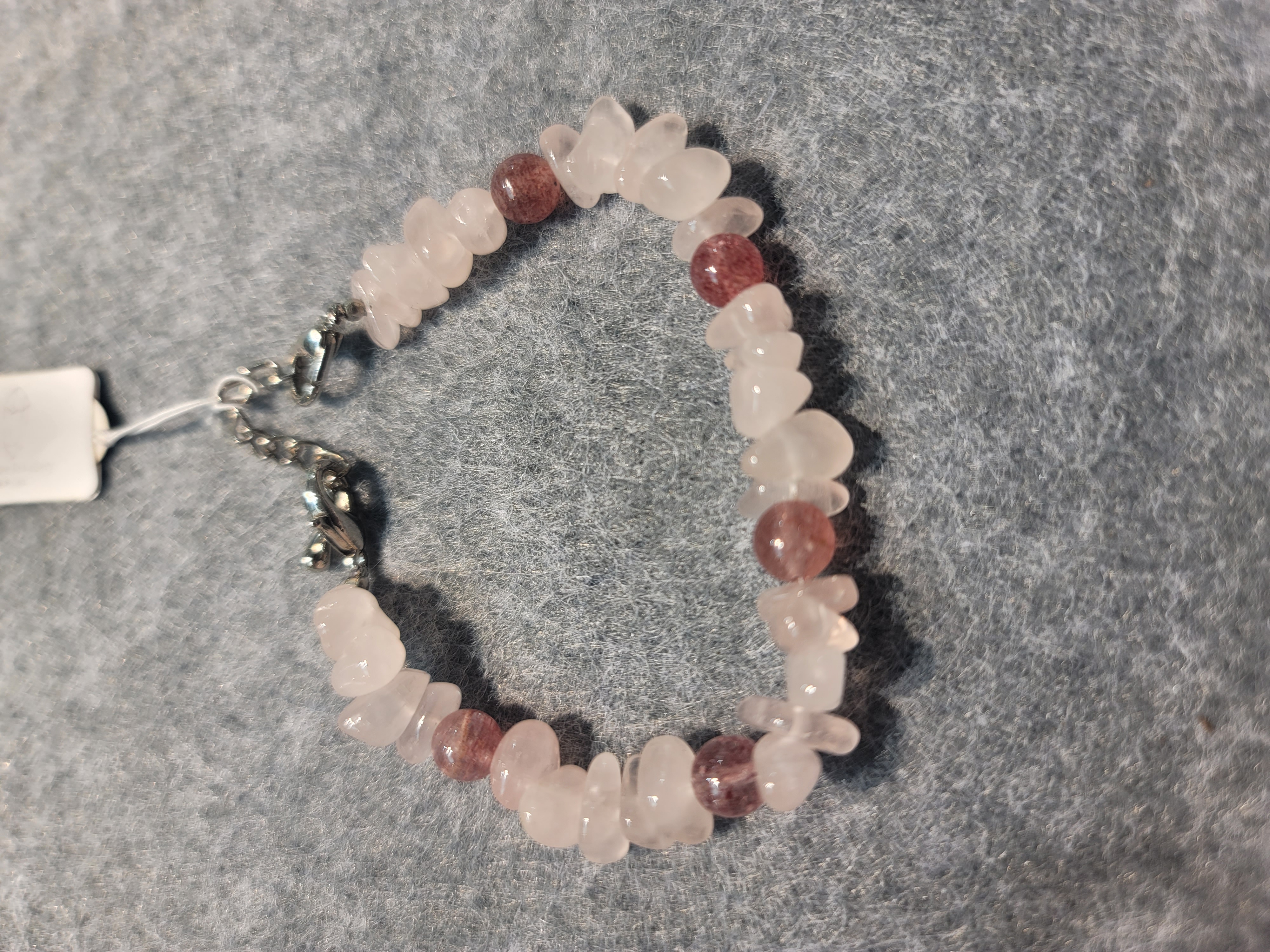 草莓晶粉紅晶手鏈