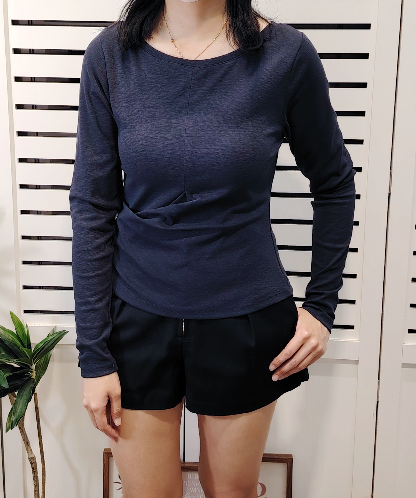 M5071 Boat Collar Long Sleeve Tee