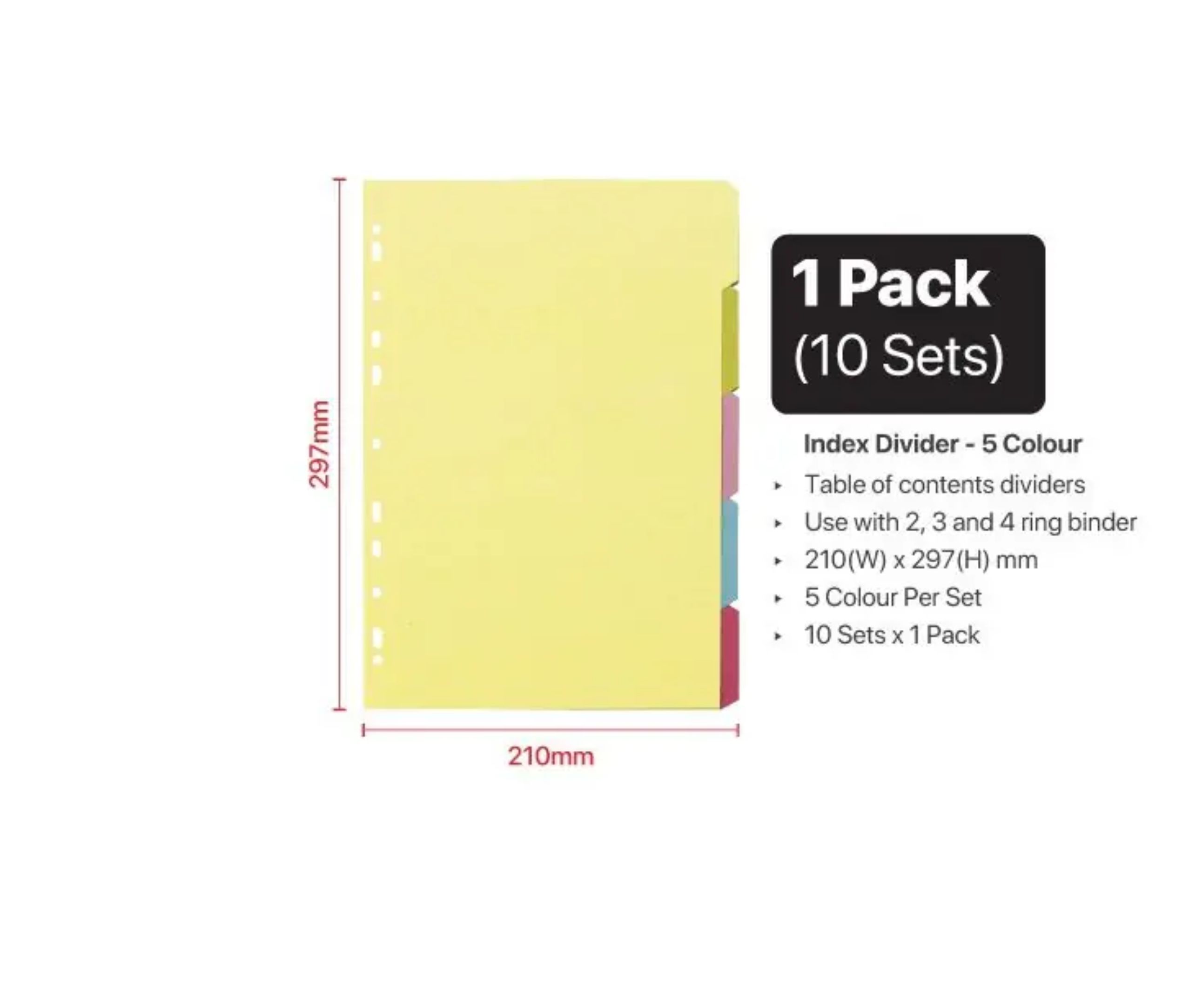 Index Divider/Colour/Pembahagi Indeks Berwarna/A4