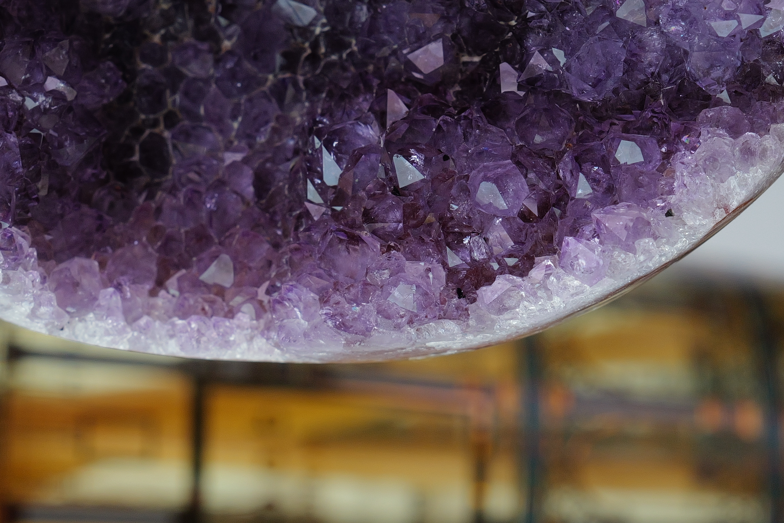 ༒10.2cm瑪瑙邊香芋柴紫水晶蛋༒  AM5001C2JGmf1-RA27*5EN