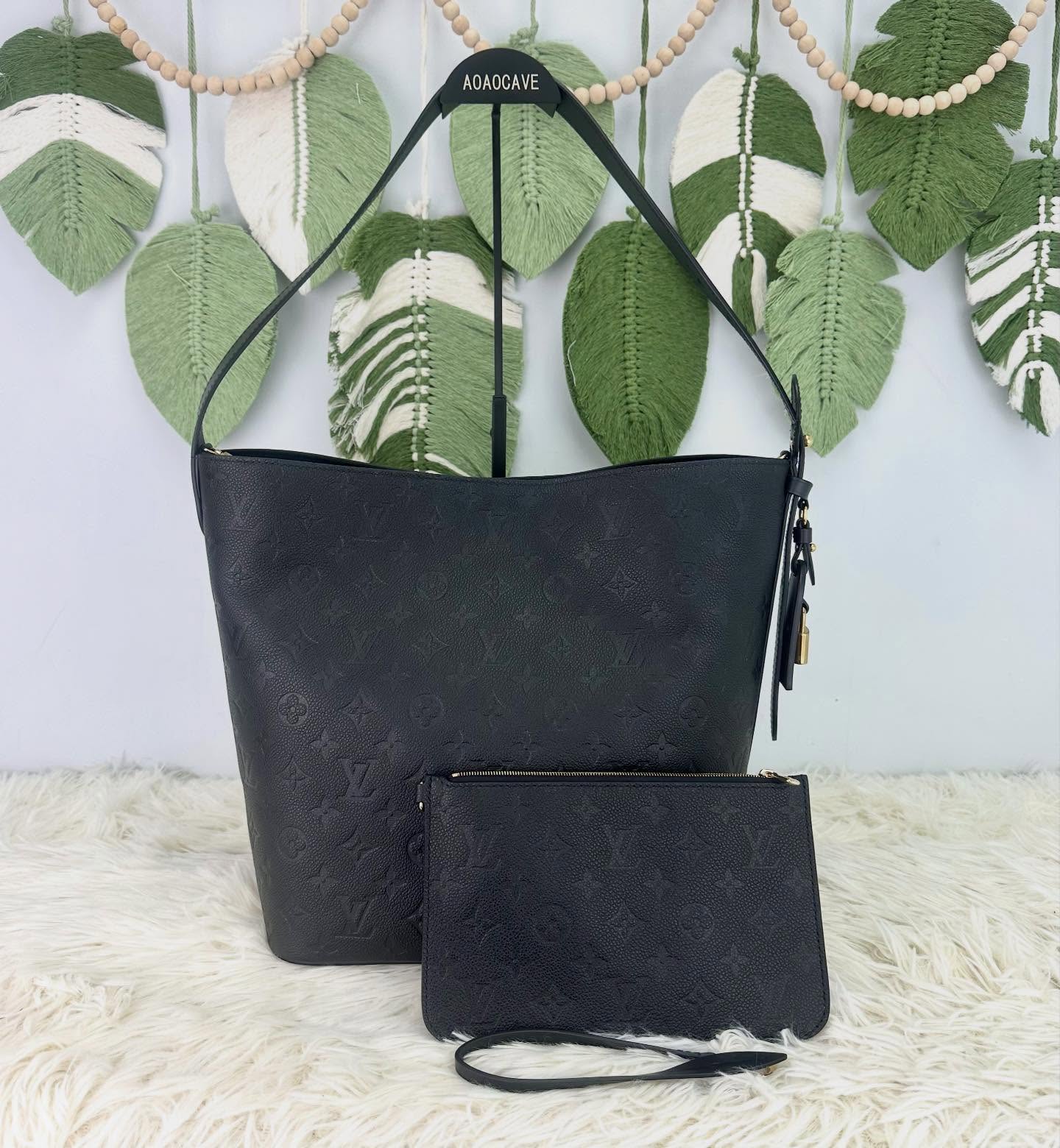 LV 🤍PRE OWNED ALL IN 黑金真皮壓紋 GM Size 2025年全套有單🖤