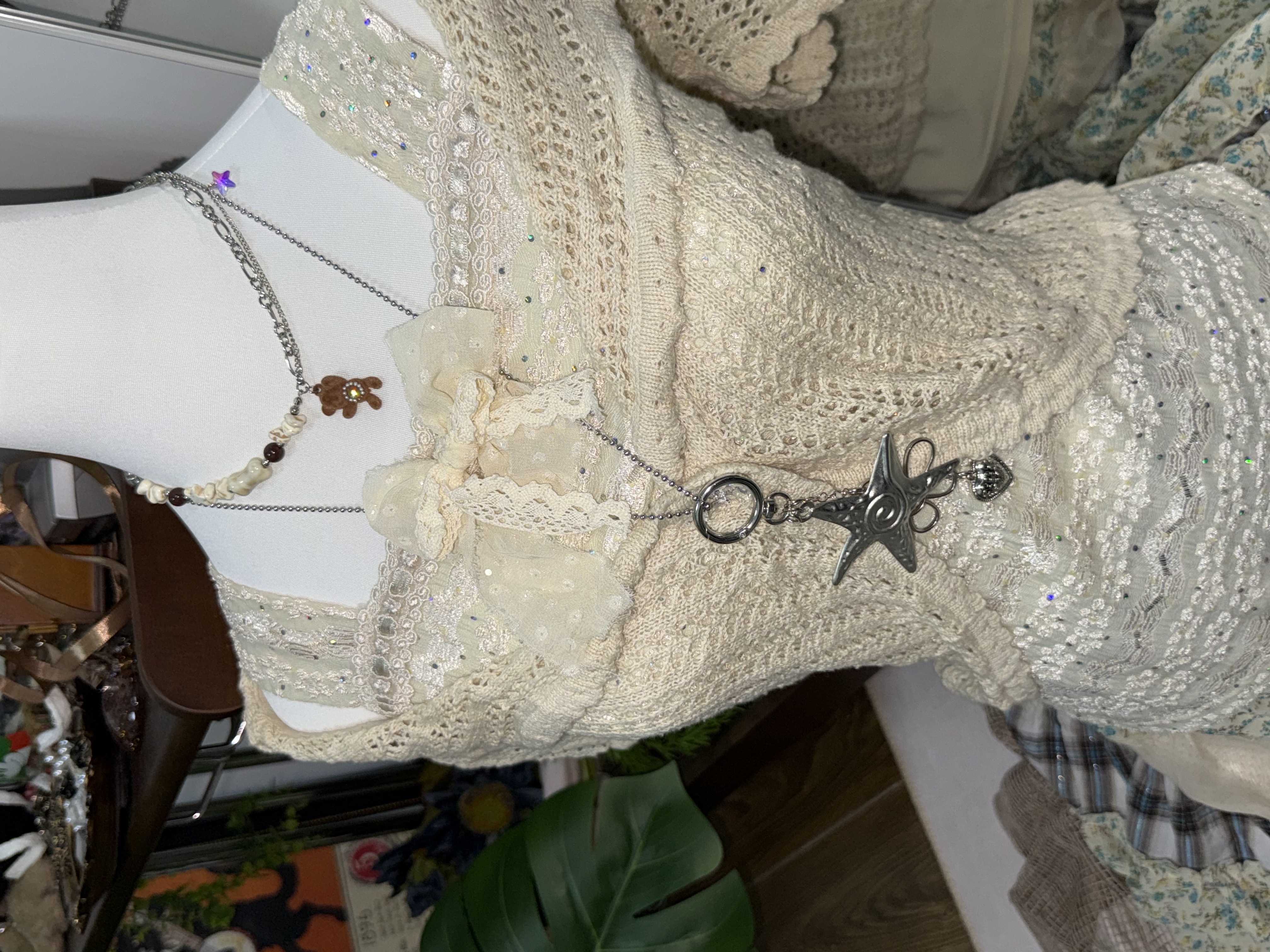 Cream Bows Florals Cottagecore Set