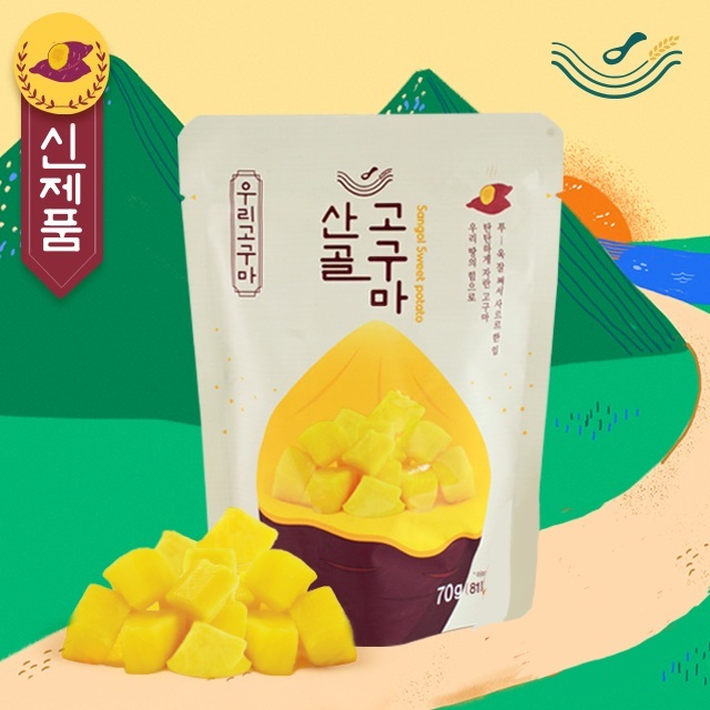 韓國內銷生態媽媽山谷即食濕蕃薯粒 70g （最佳食用日期：05Jan26）