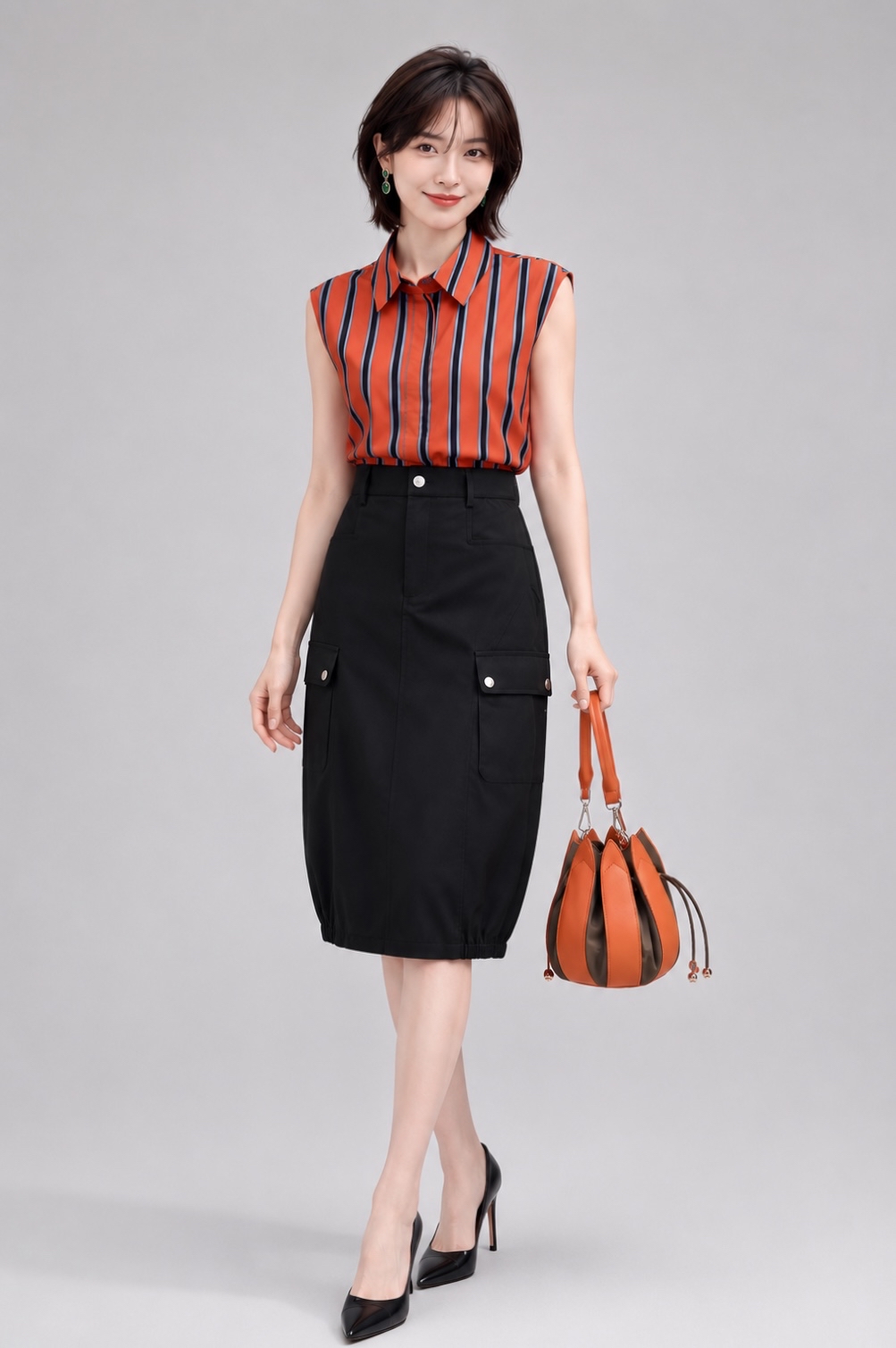67677 Harper Utility Midi Skirt