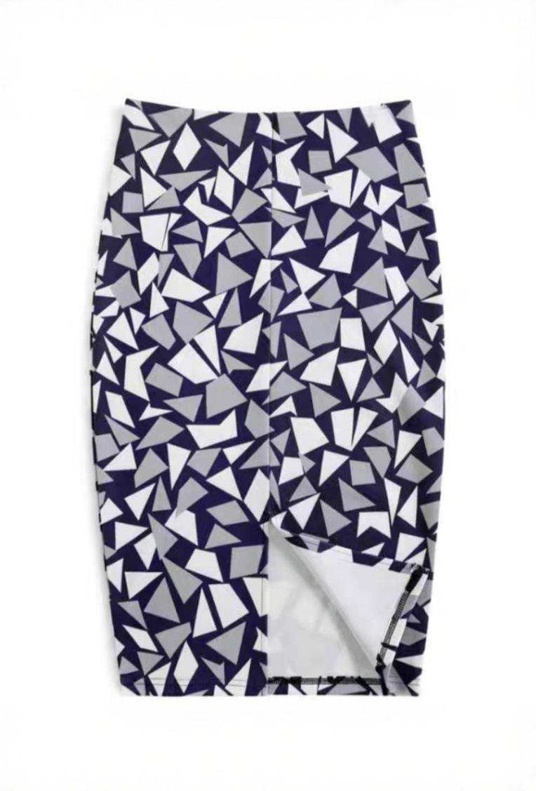 Statement Print Pencil Slim Skirt