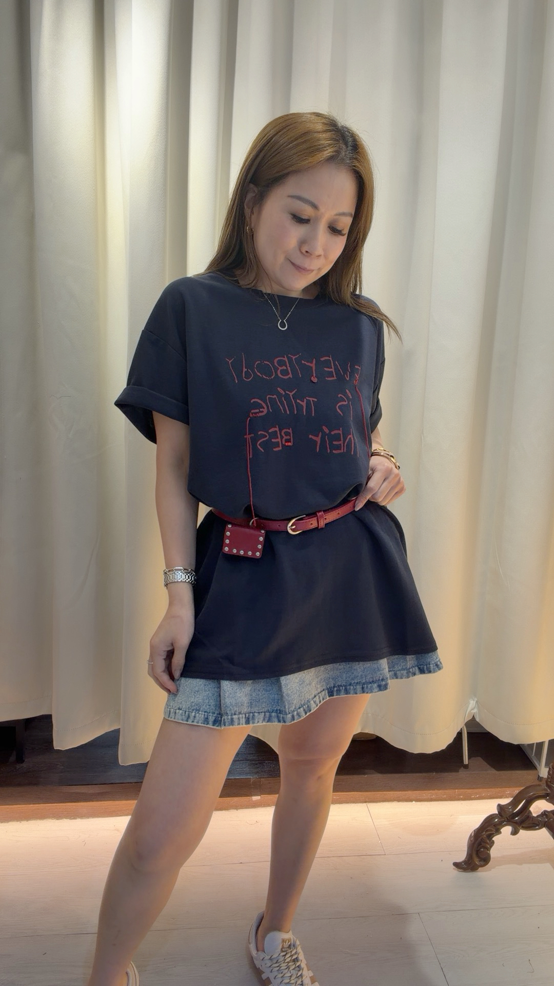 ⭐️new⭐️鬆身字母T配腰帶