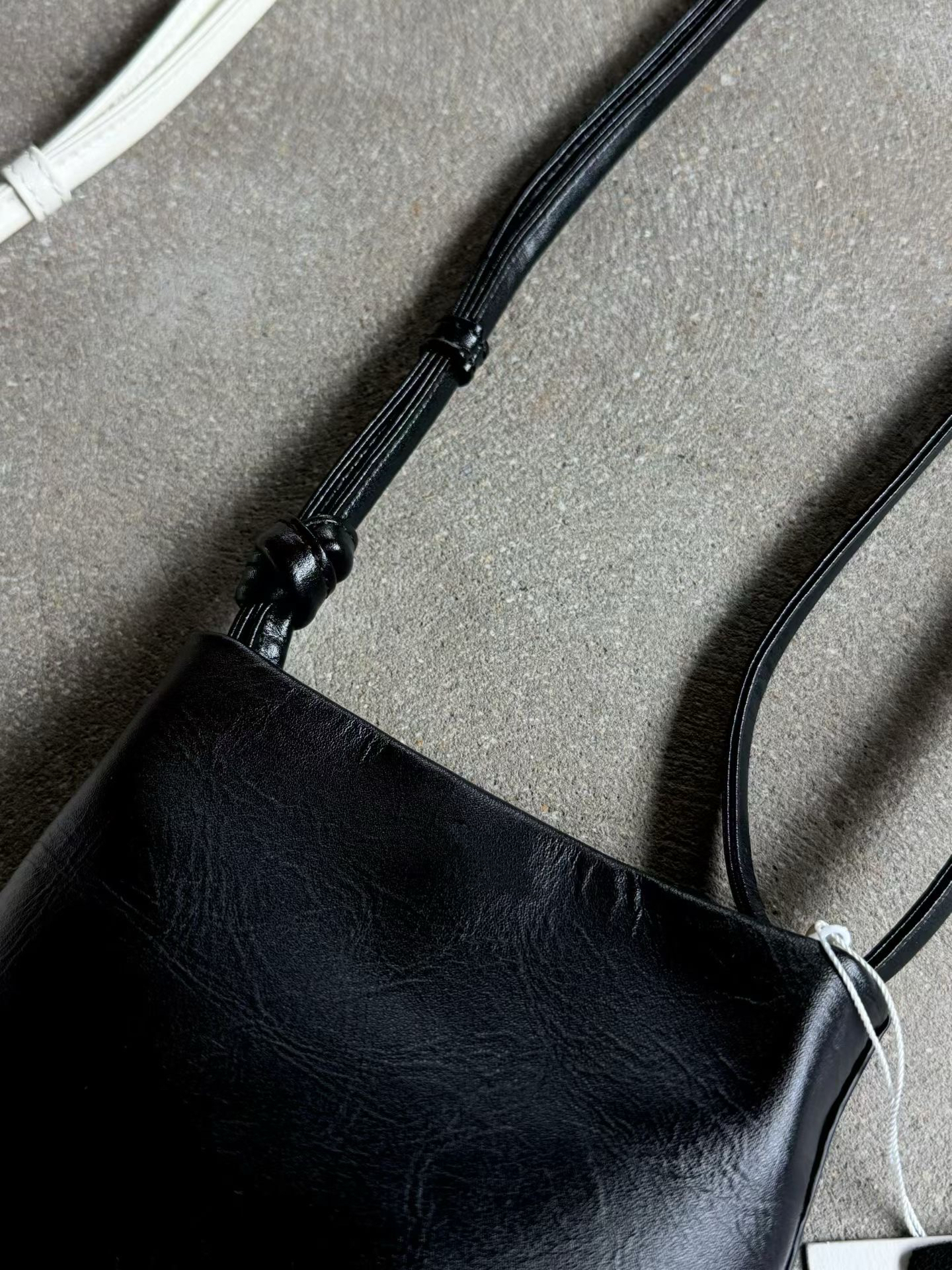 Mini leather knot bag