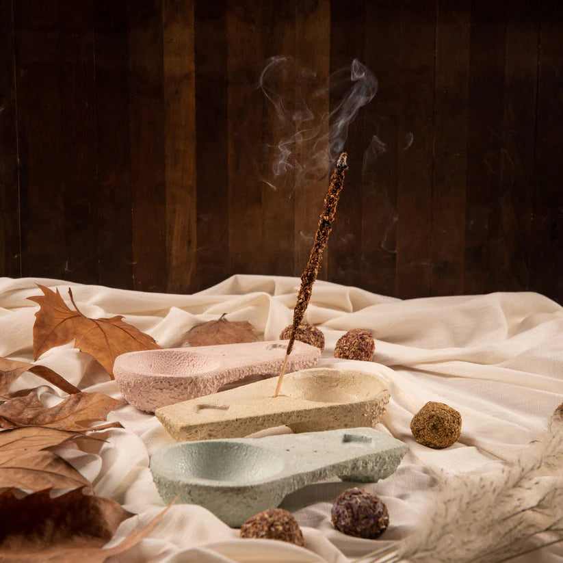 彩色水泥香薰座