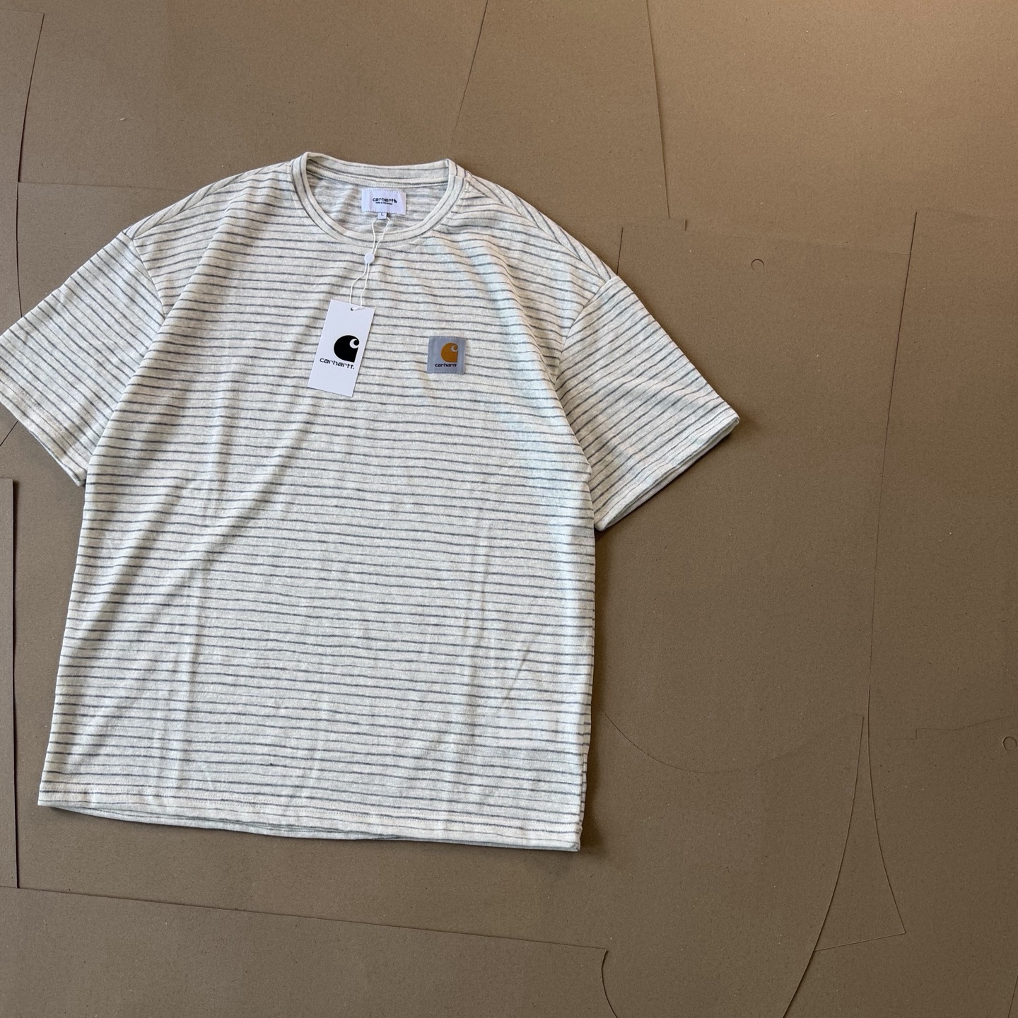 預訂 Car hartt 竹節棉條紋短袖Tee