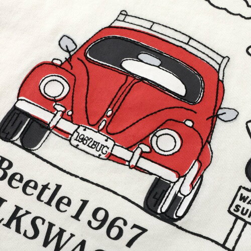 🆕【⭐訂購⭐】  日本直送🌀#Volkswagen 雙面印花貼布 條紋袖 短袖Tee［2款選］🌀[ELCA-0217][260424]