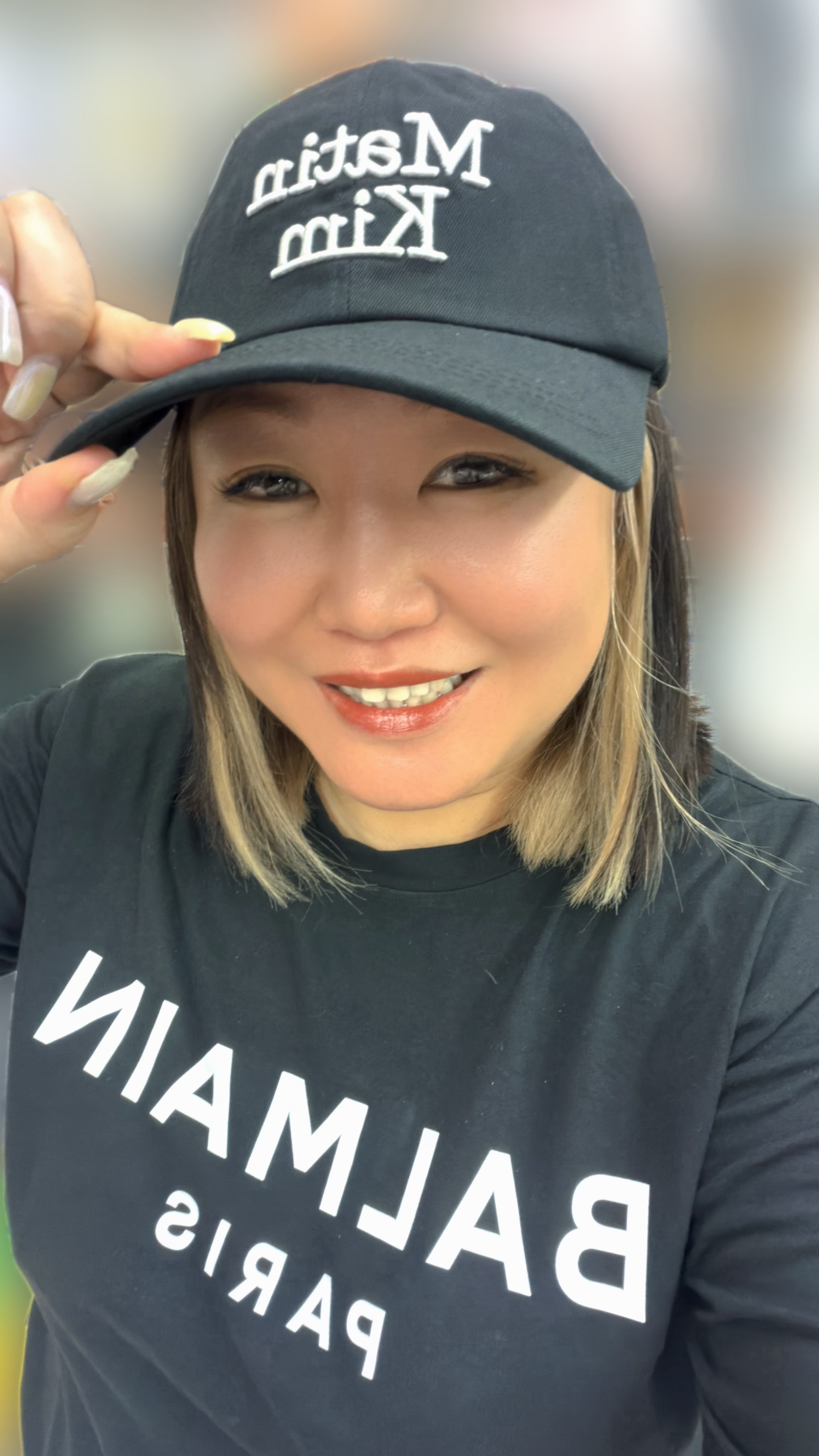 MATIN KIM VOLUME LOGO BALL CAP 
