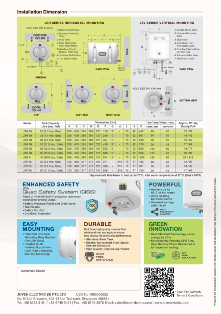 JOVEN JSH38 (38L)(Horizontal)