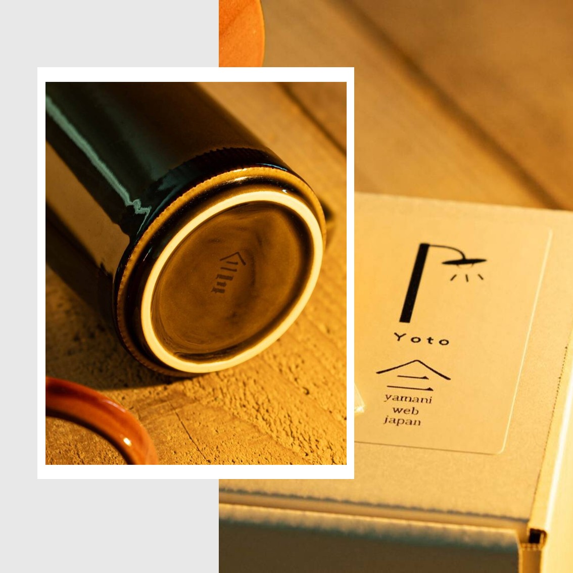 【日本製】美濃燒陶瓷Yoto 馬克杯對杯套裝 (附禮盒)